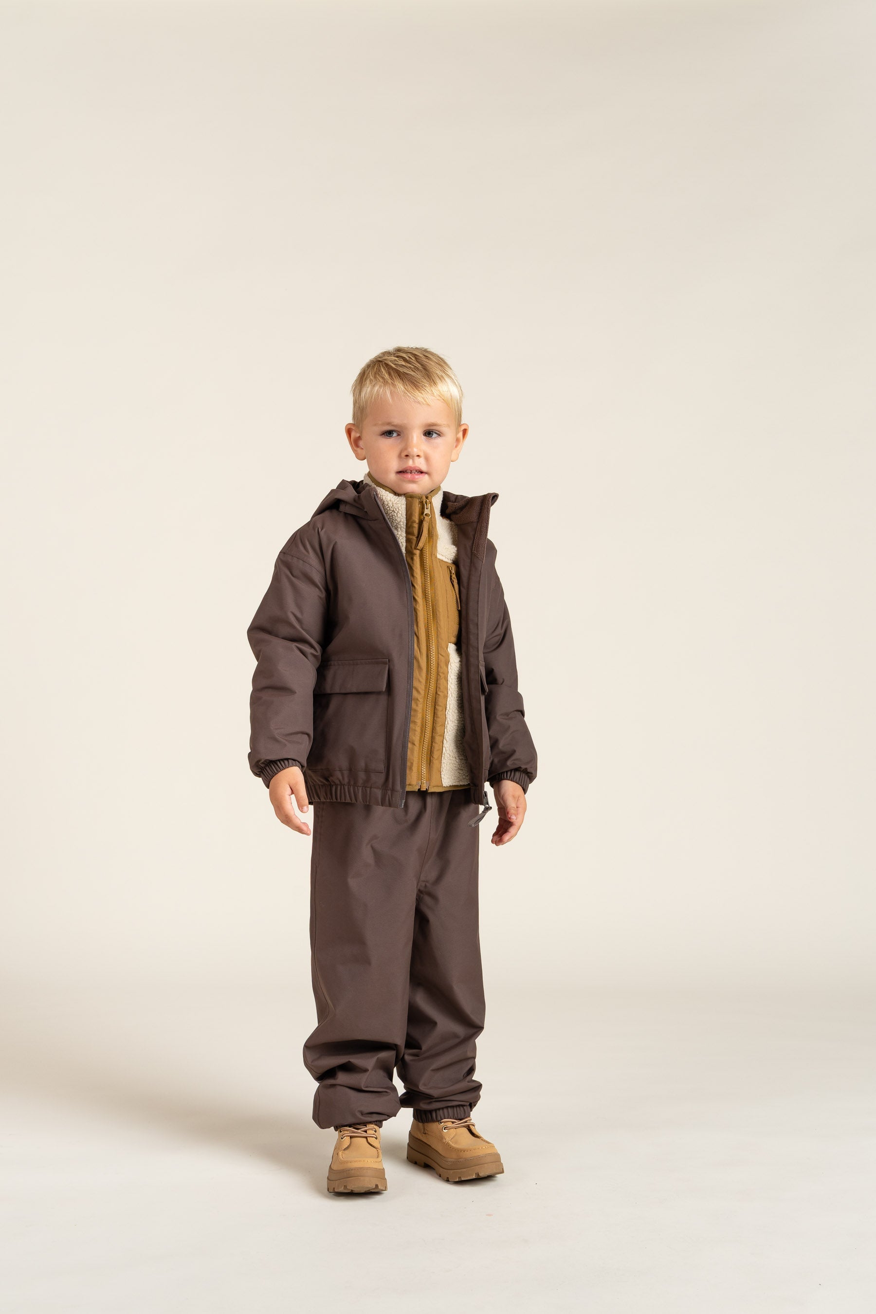 Skaljakke med påsyet lomme - Kids - Chocolate | 100499 Luke
