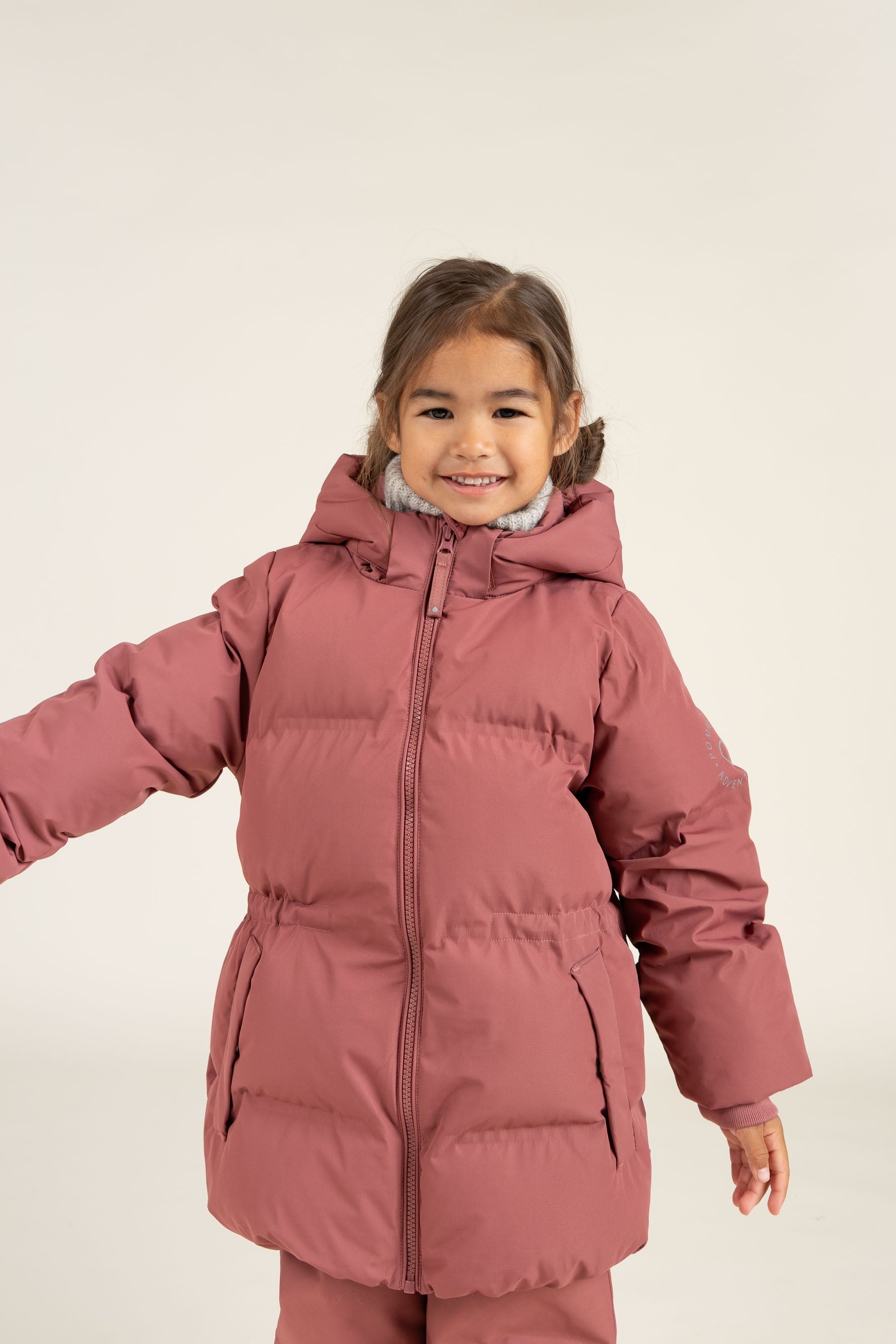 Vinterjakke med snøre - Kids - Vintage Red | 100534 Elenor