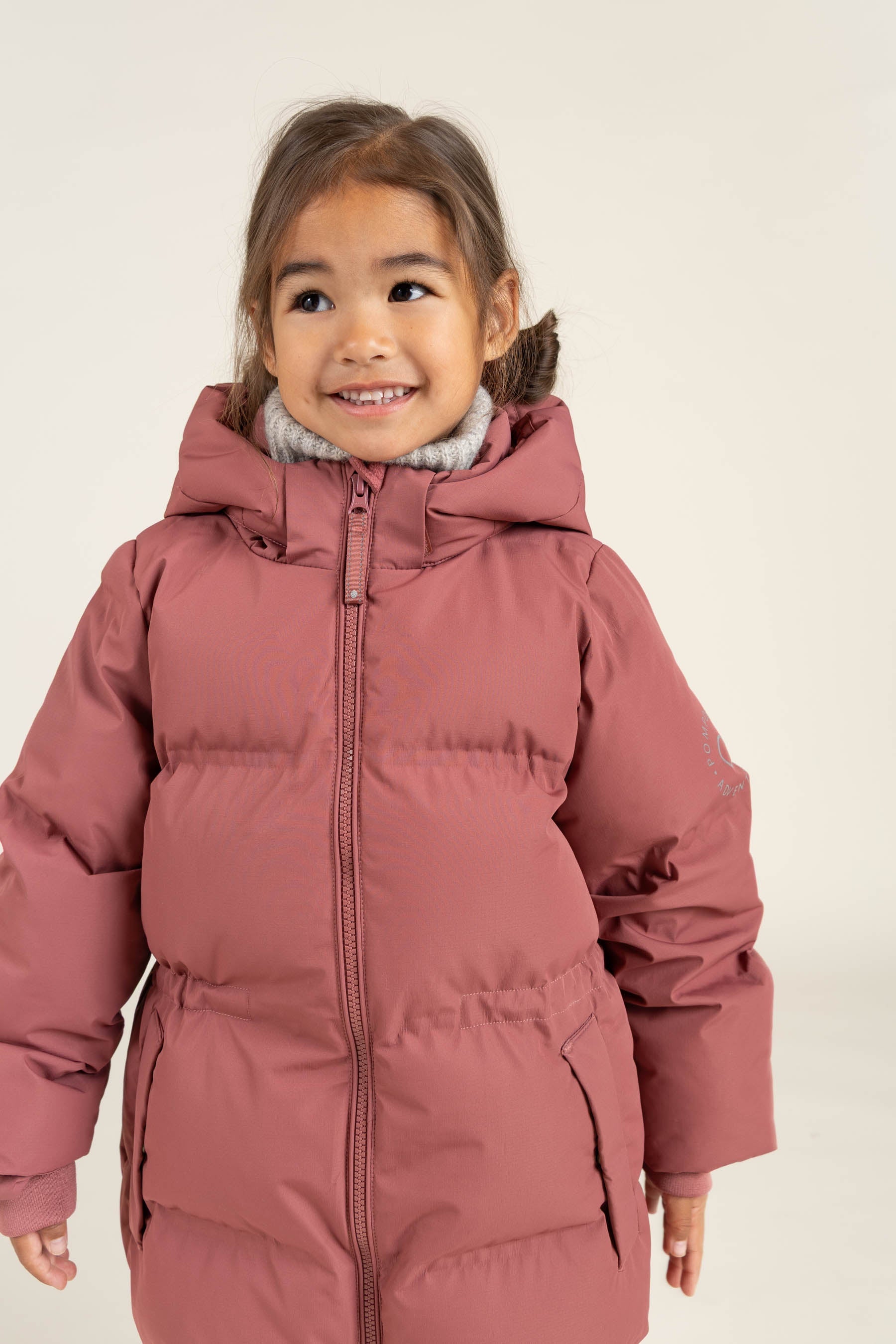 Vinterjakke med snøre - Kids - Vintage Red | 100534 Elenor