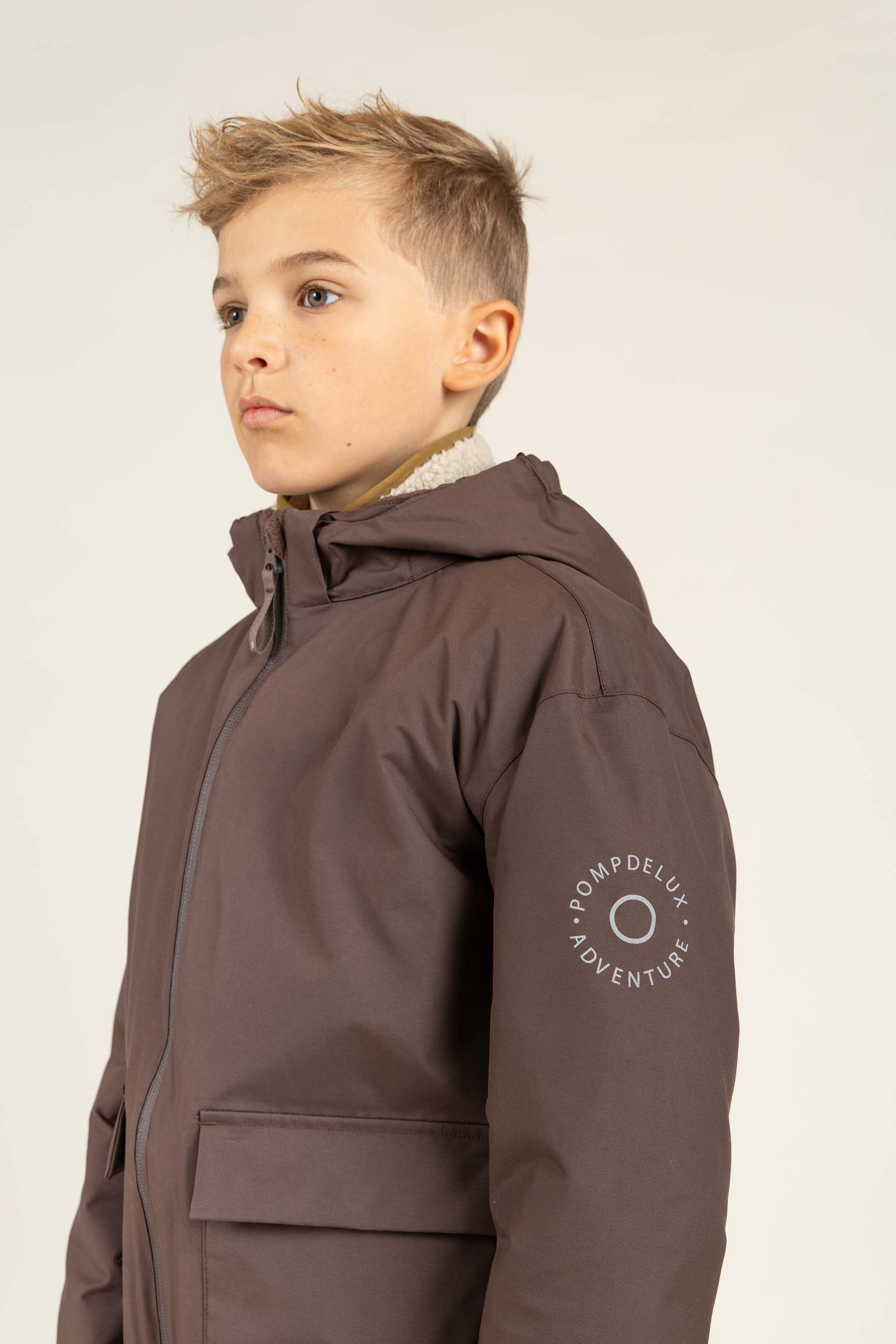 Skaljakke med påsyet lomme - Tween - Chocolate | 100500 Luke