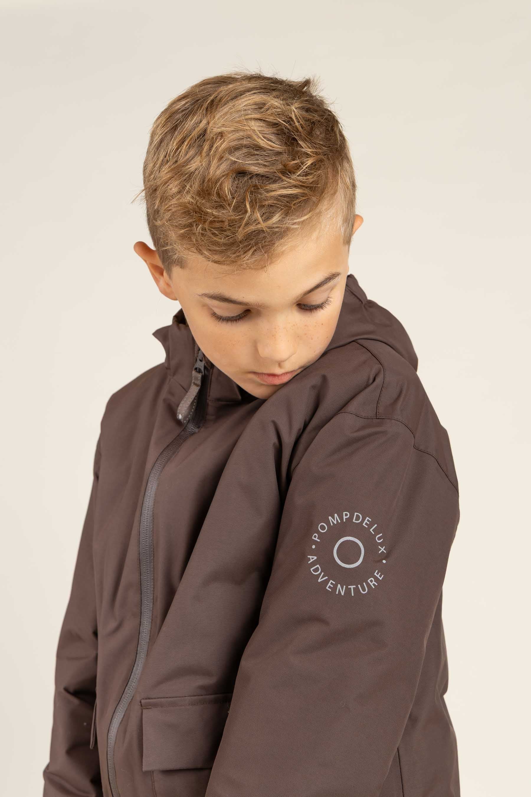 Skaljakke med påsyet lomme - Tween - Chocolate | 100500 Luke
