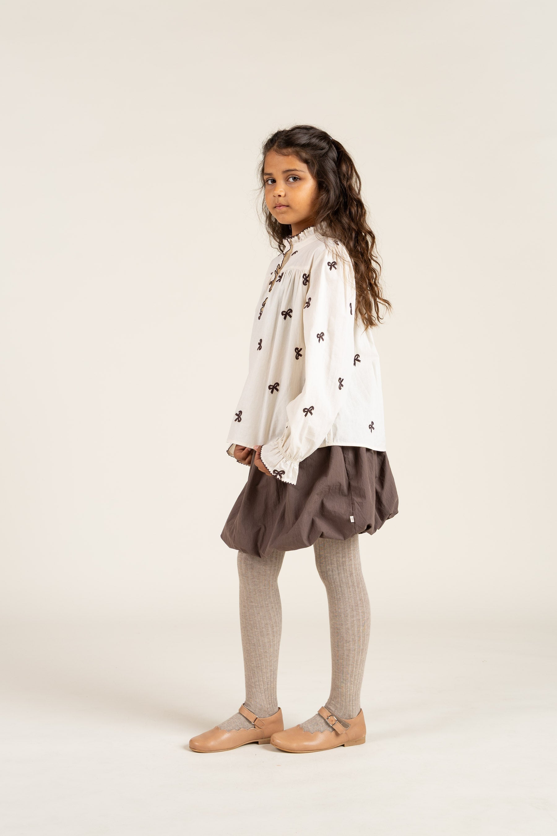 Poplin-bluse med broderi - Tween - Off White | 100674 Adison