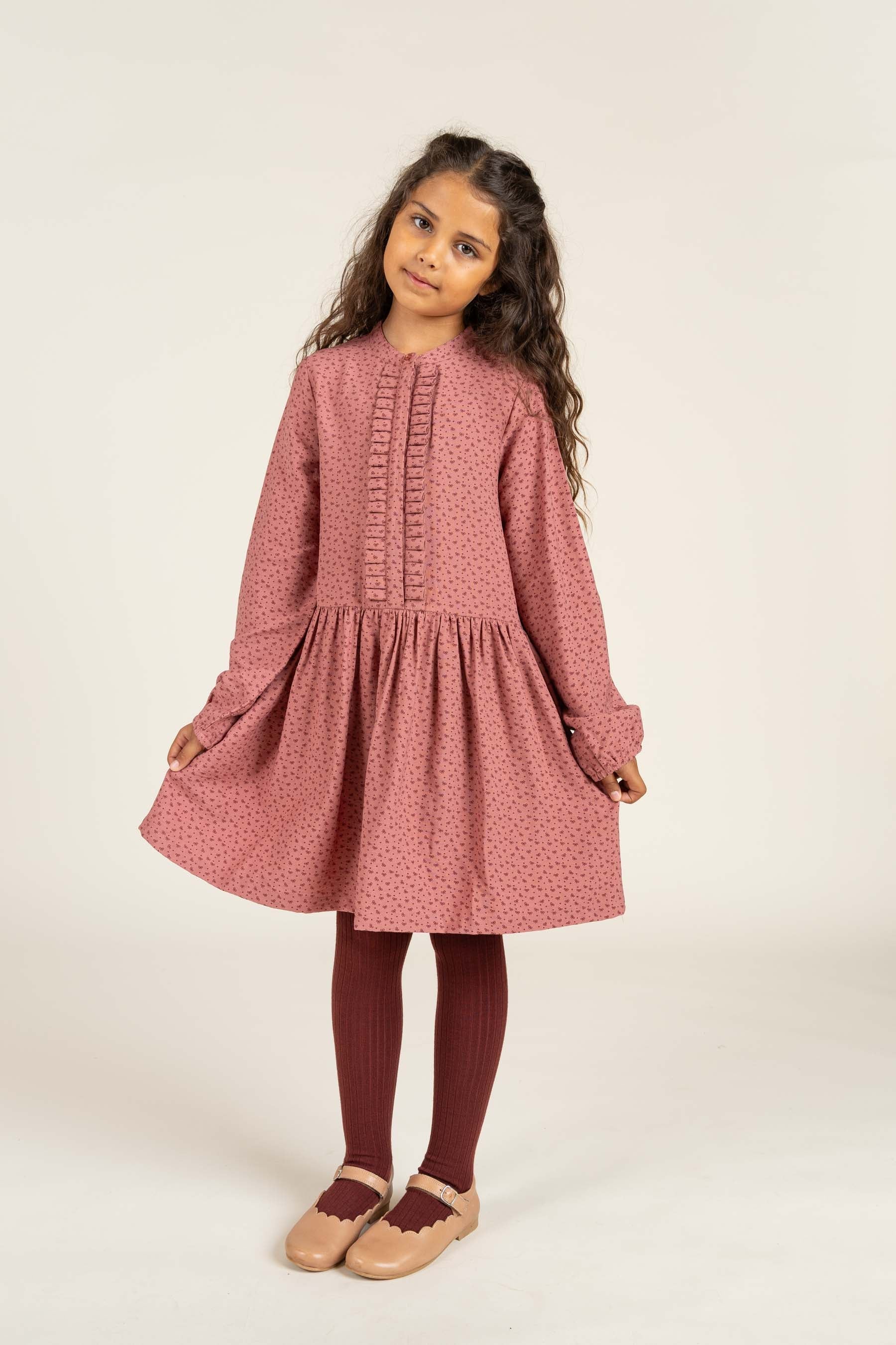Kjole i Printet Crepe-viscose - All - Rose | 100661 Ana