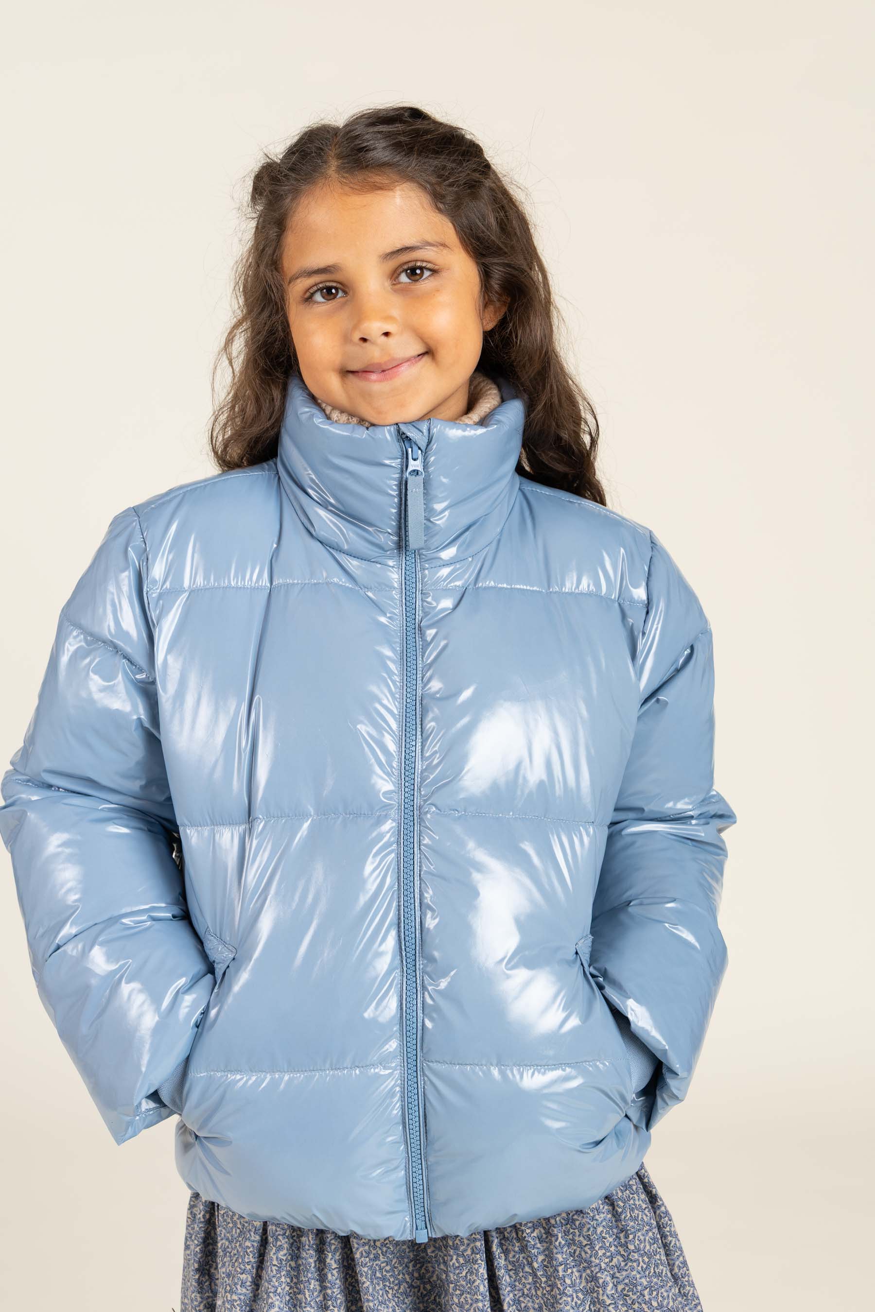 Shinny Pufferjakke - Tween - Blue | 100533 Violet