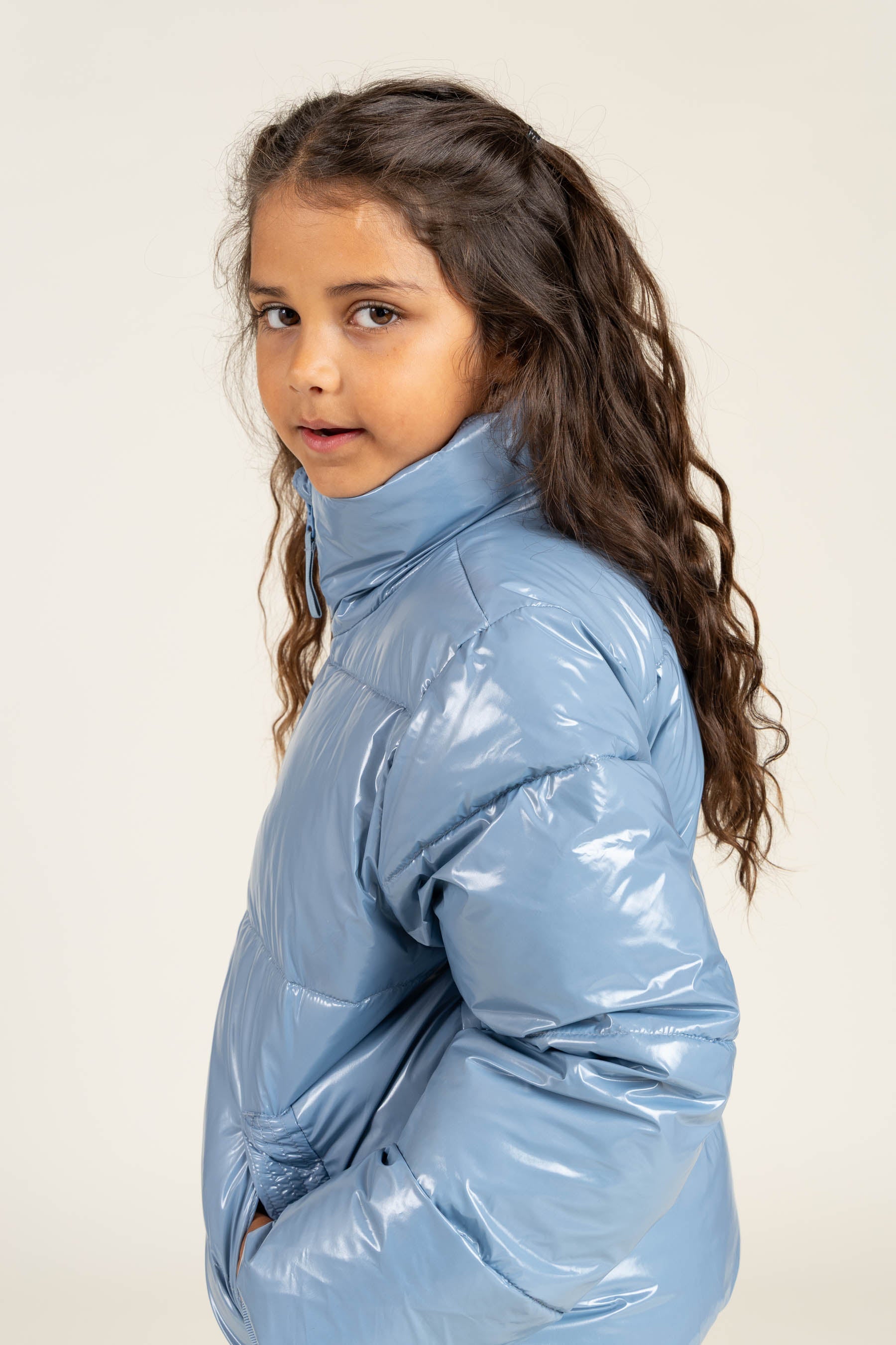 Shinny Pufferjakke - Tween - Blue | 100533 Violet