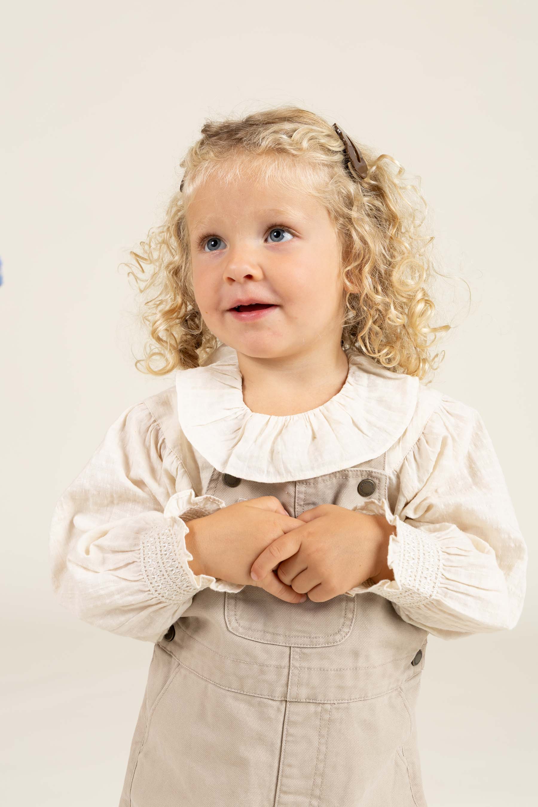 Bomulds-Bluse med krave - Kids - Off White | 100883 Claire