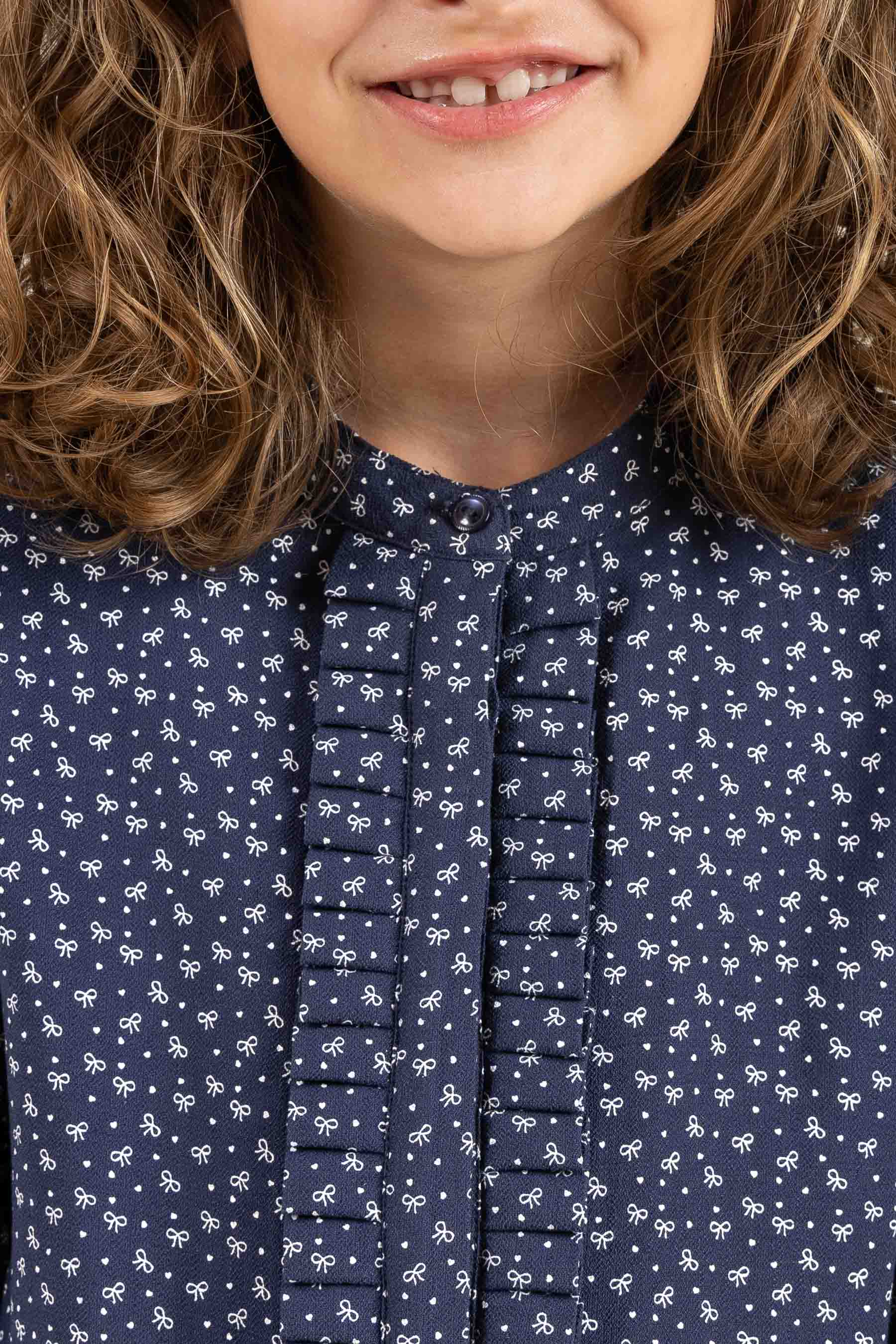 Kjole i Printet Crepe-viscose - All - Navy | 100662 Ana
