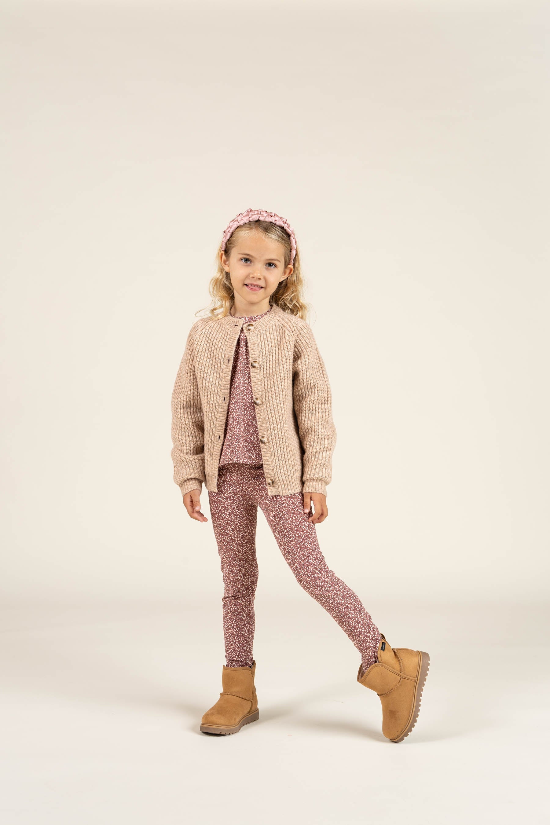 Jersey-leggings med printet - Kids - Vintage Red | 100766 Ada