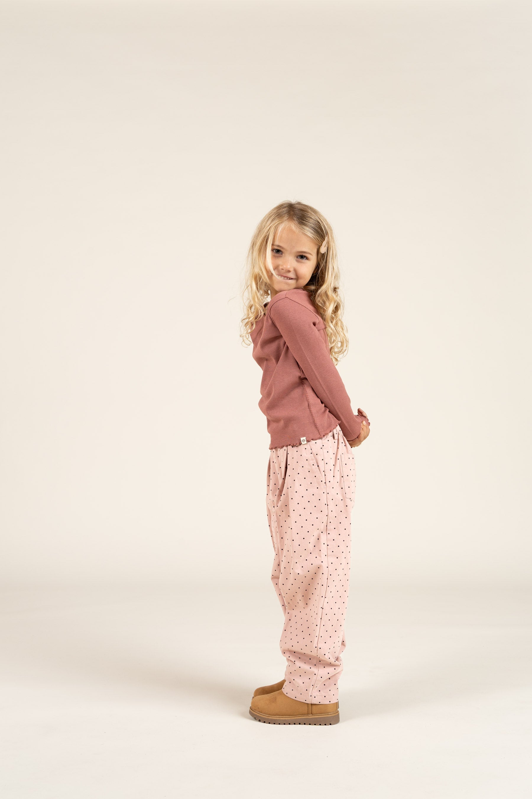 Twill-Bukser med prikker - Kids - Rose | 100612 Iris