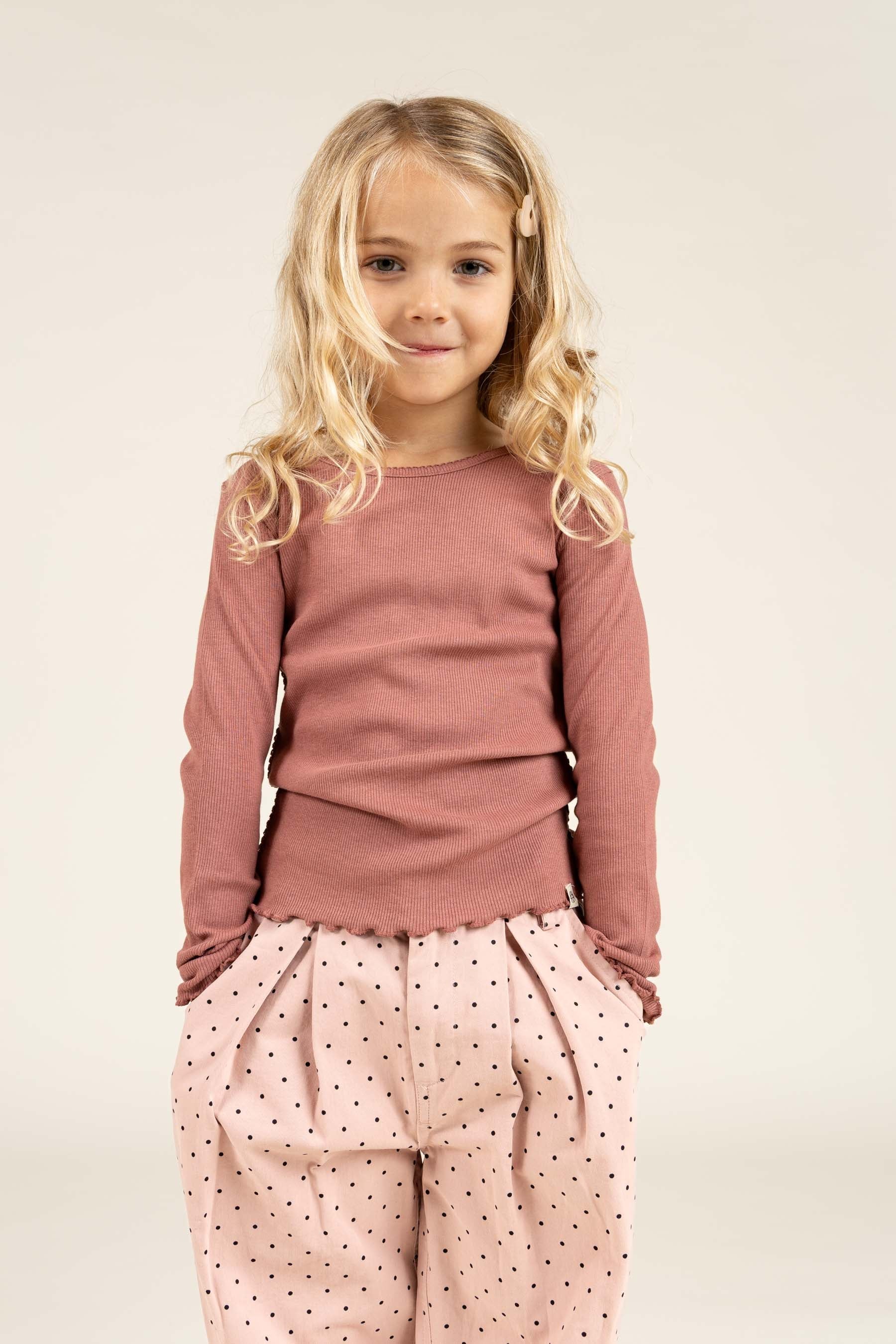 Twill-Bukser med prikker - Kids - Rose | 100612 Iris