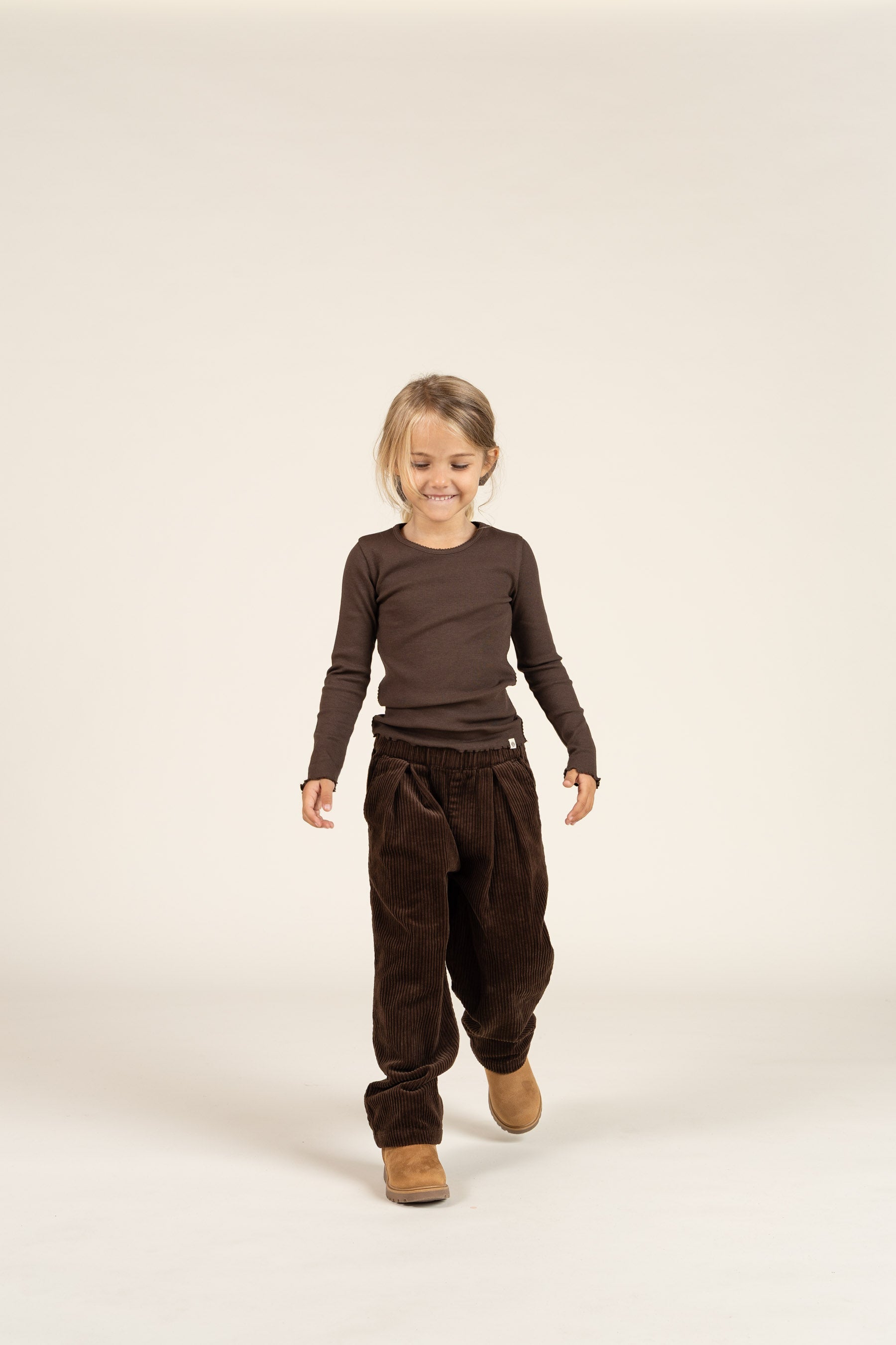Bløde Pull-On Fløjlsbukser - Kids - Chocolate | 100621 Margot