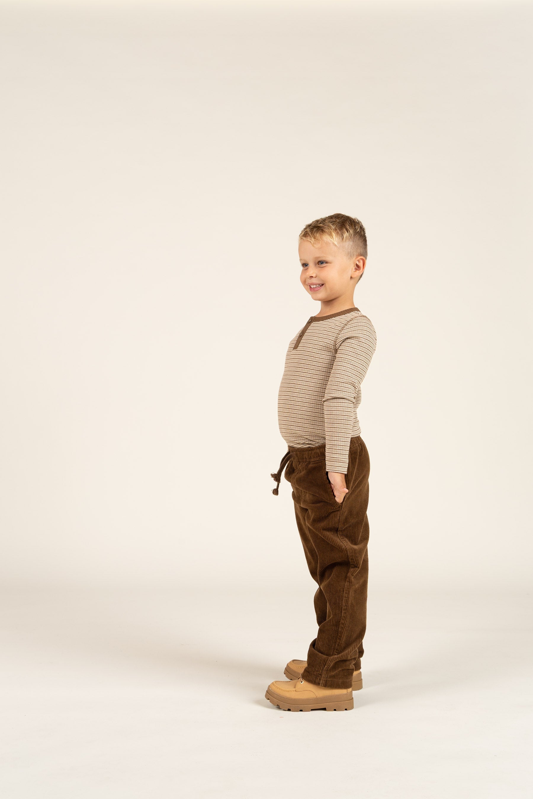 Pull-On Fløjlsbukser m. snøre - Kids - Coffee | 100602 Jace