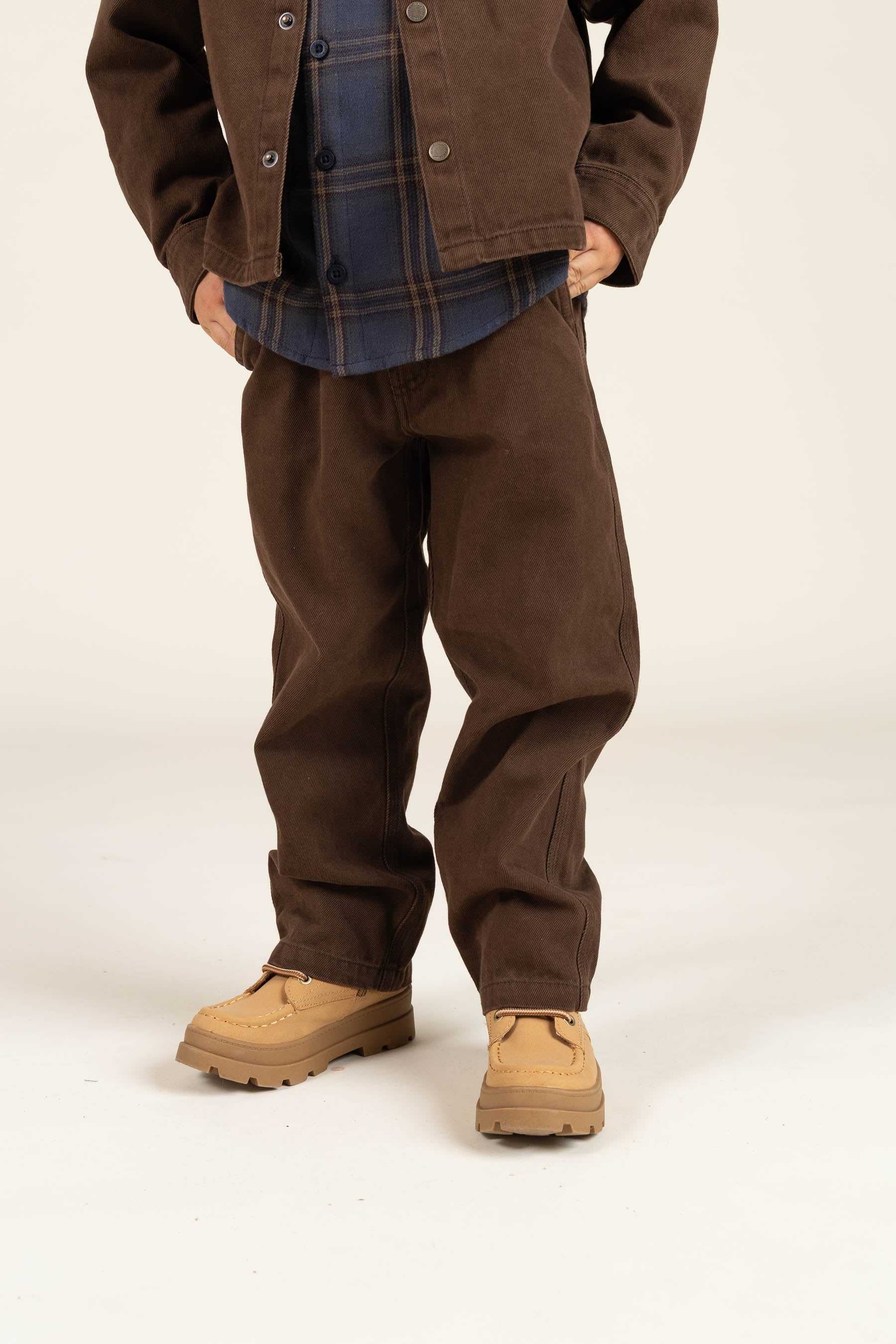 Twill-Bukser - Kids - Chocolate | 100606 Carter