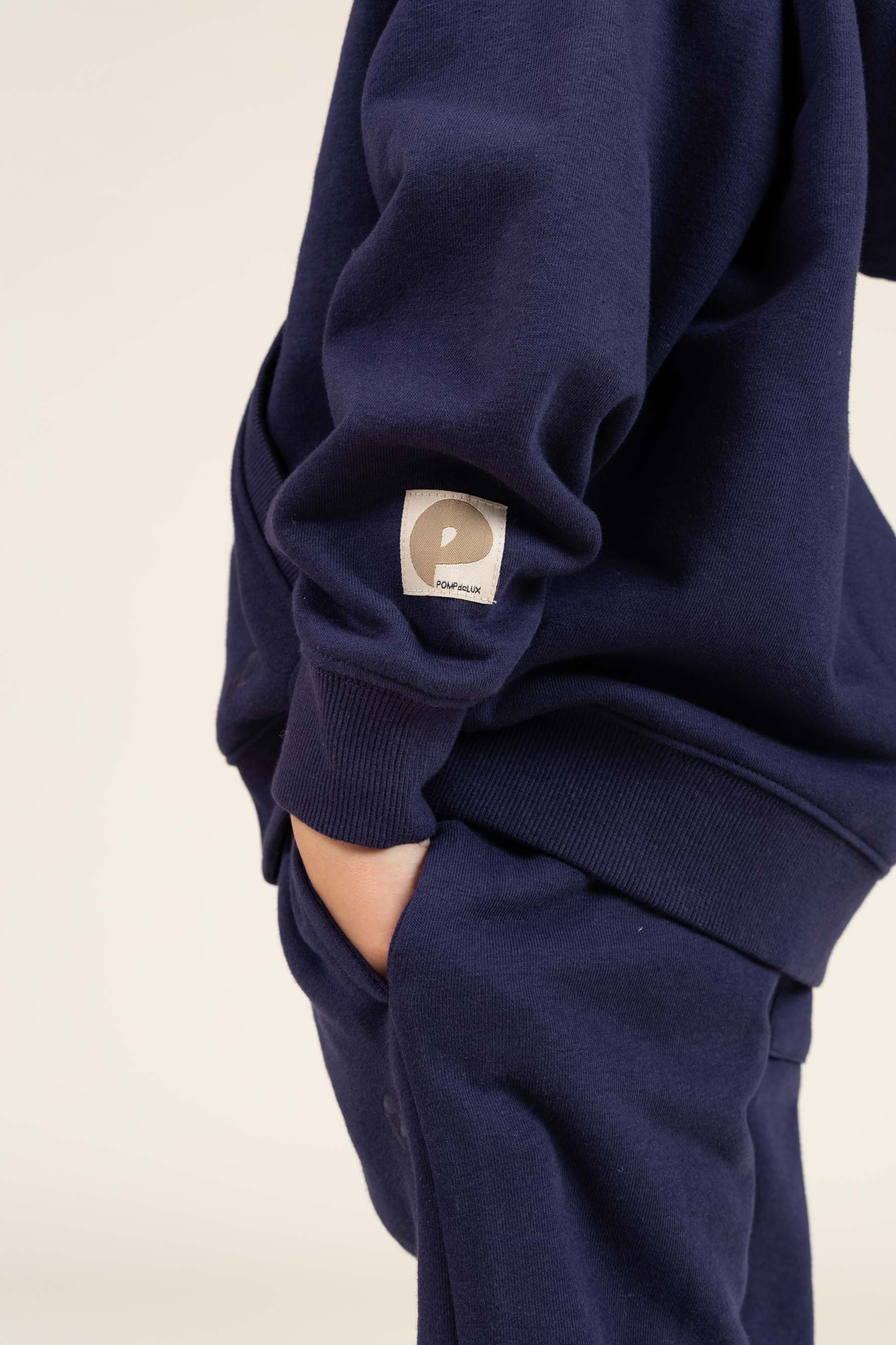 Klassisk Hoodie m. Lynlås - Tween - Marineblå | 100375 Felix