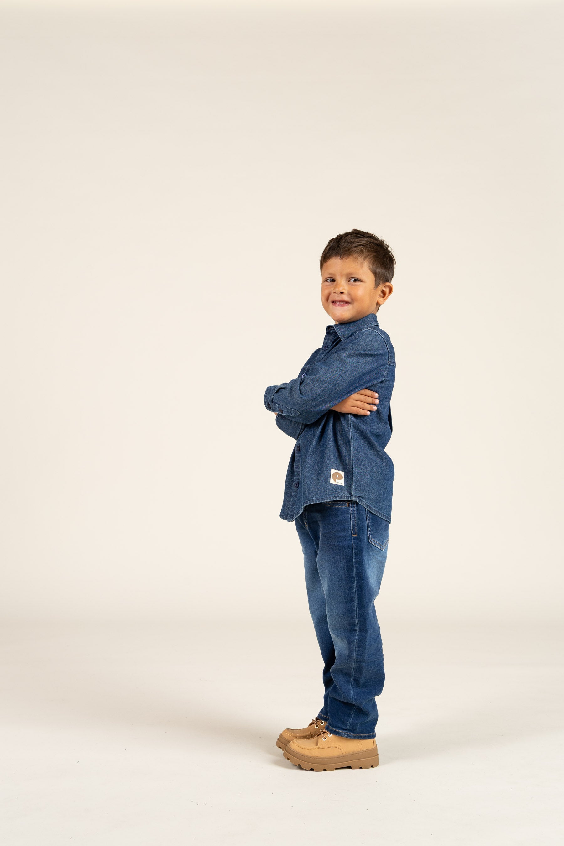 Sweat Denim Pull-on Jeans - All - Blue Denim | 100656 Ancher