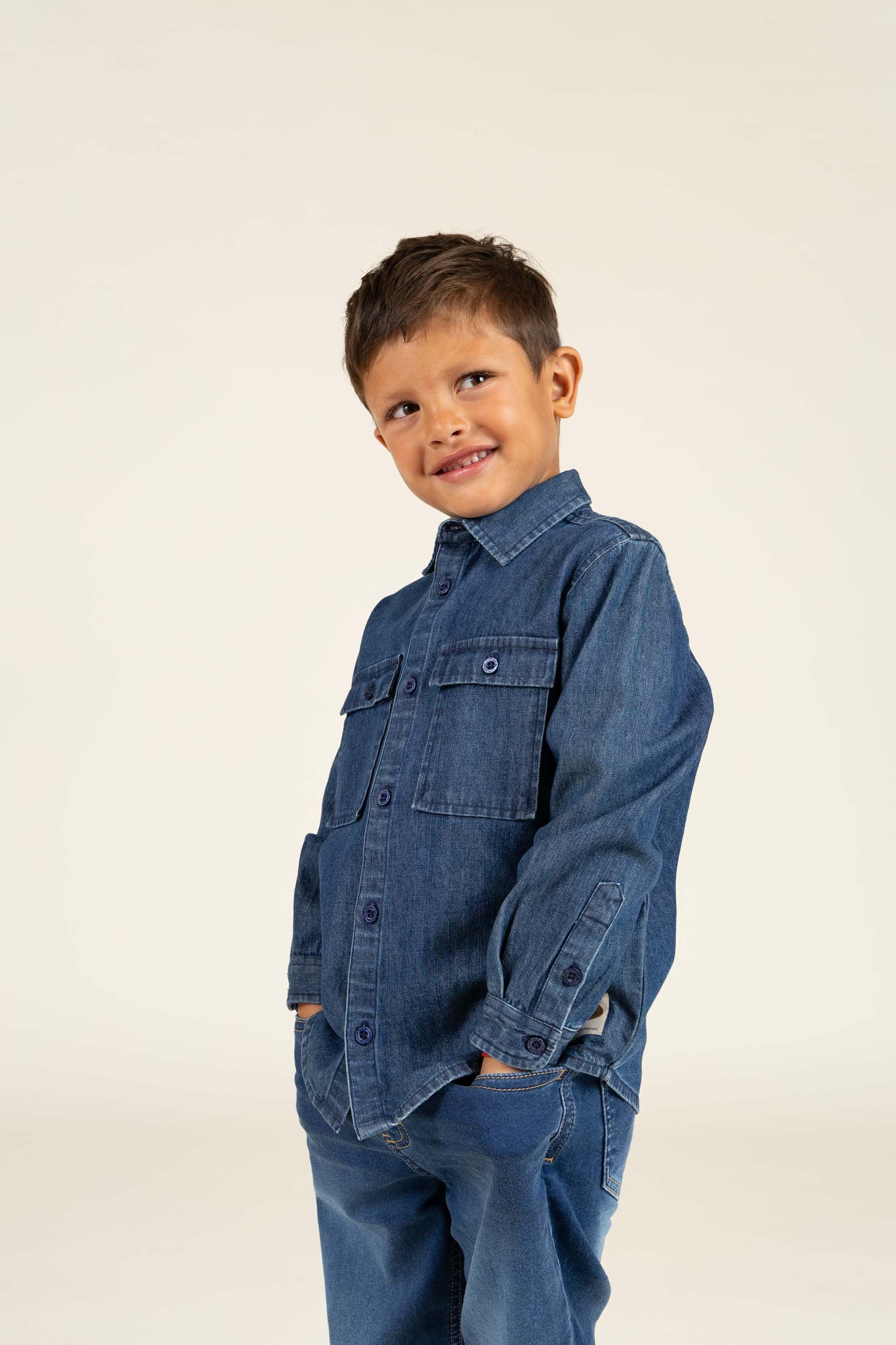 Sweat Denim Pull-on Jeans - All - Blue Denim | 100656 Ancher