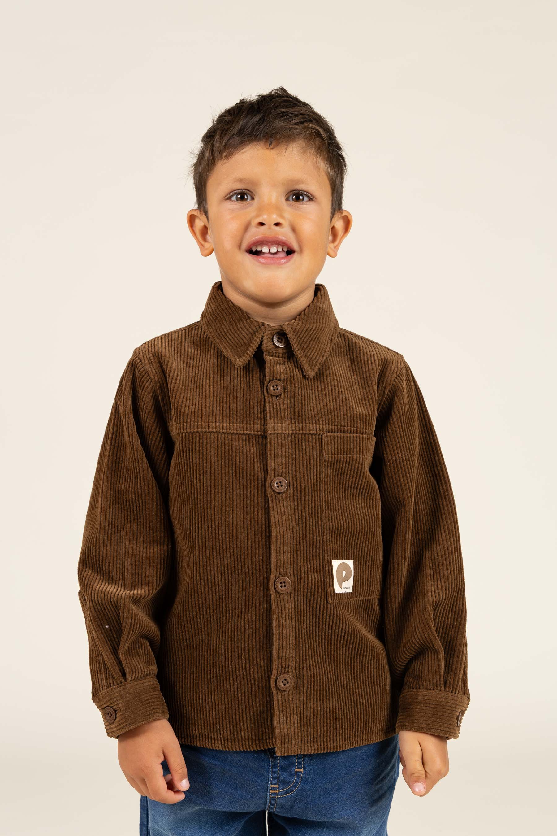 Overshirt i Fløjl - Kids - Coffee | 100598 Jace