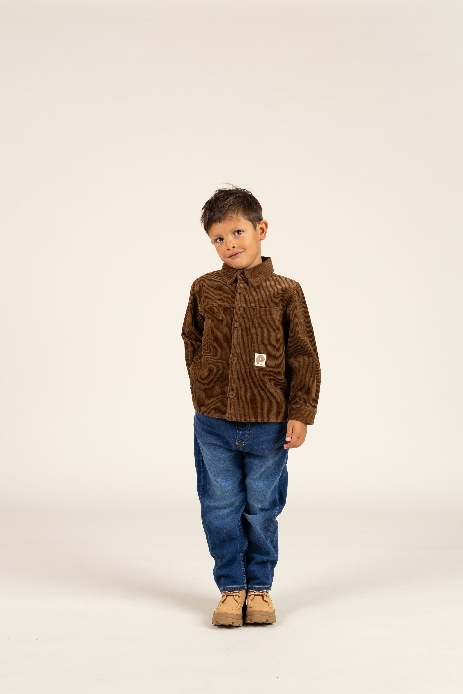 Overshirt i Fløjl - Kids - Coffee | 100598 Jace