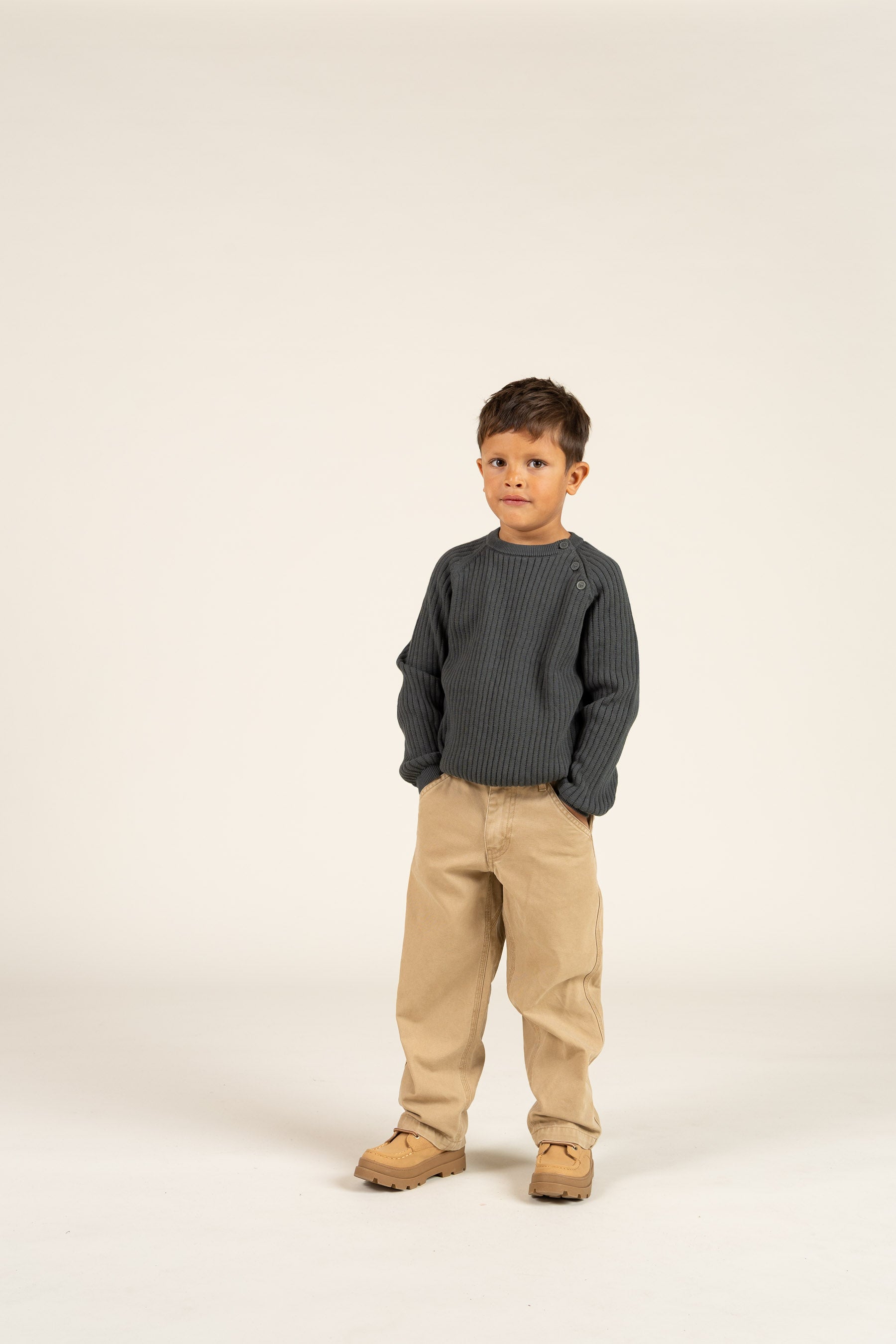 Canvas Bukser - Kids - Beige | 100114 Dereck