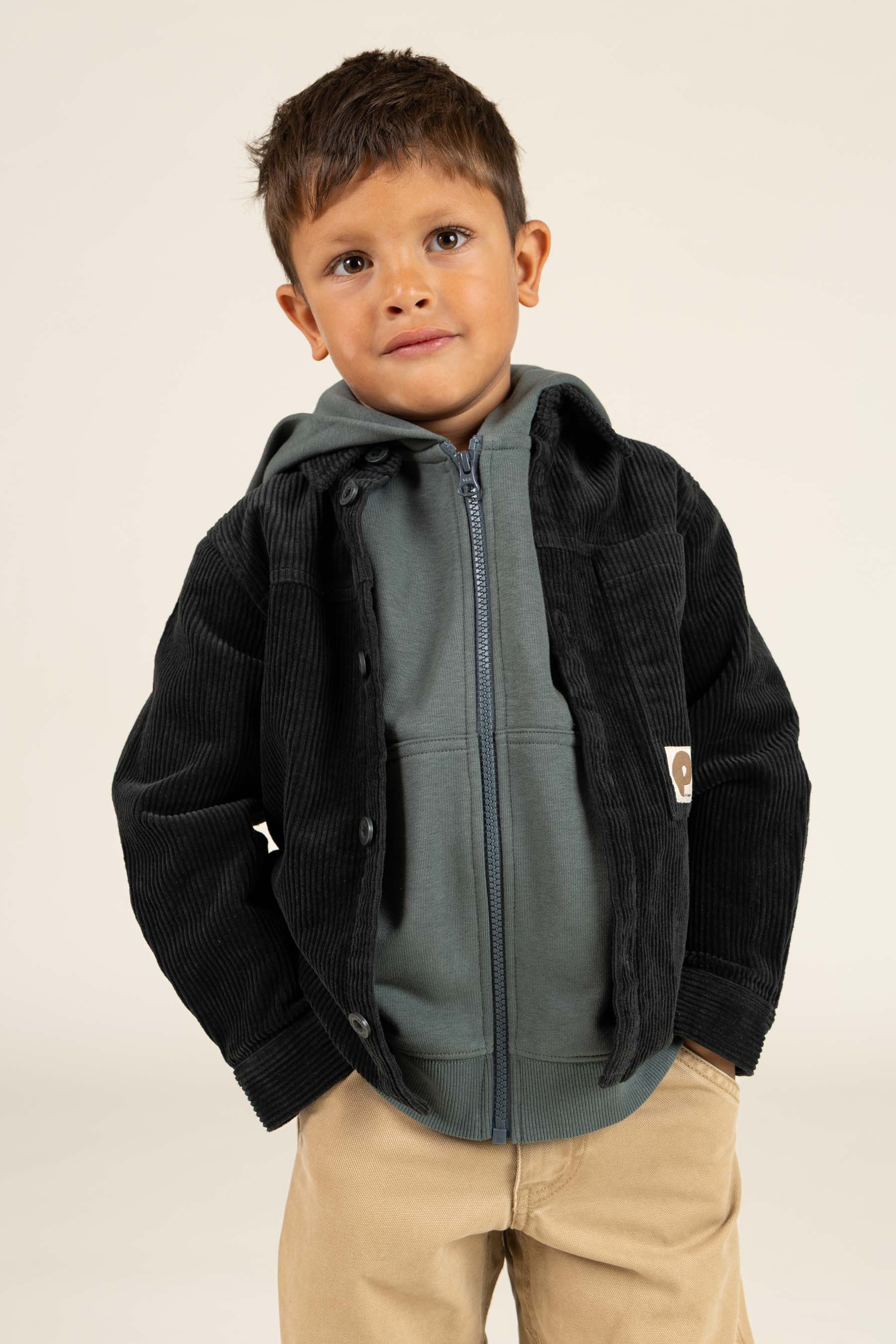 Overshirt i Fløjl - Kids - Forest Green | 100596 Jace
