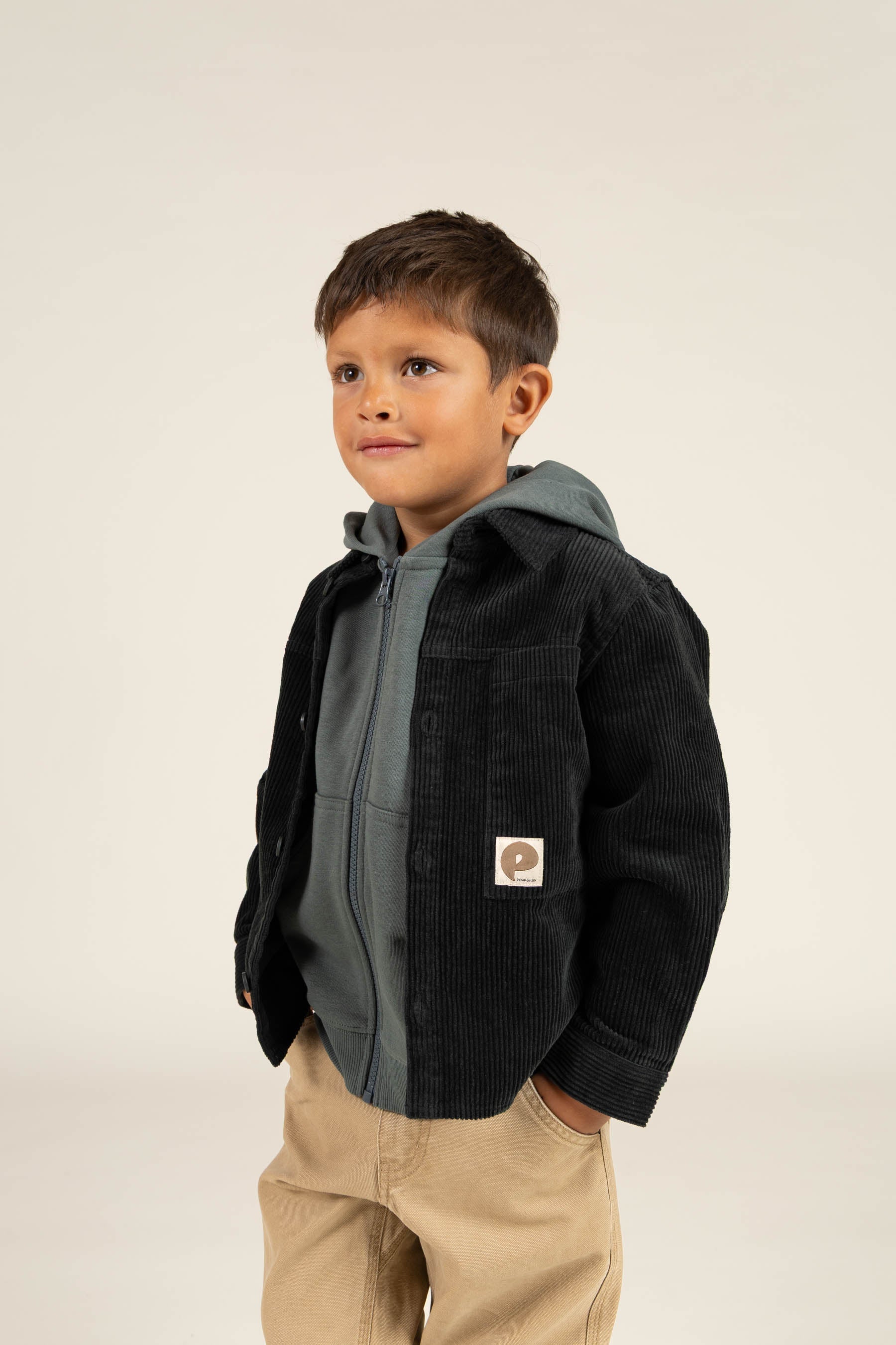 Overshirt i Fløjl - Kids - Forest Green | 100596 Jace