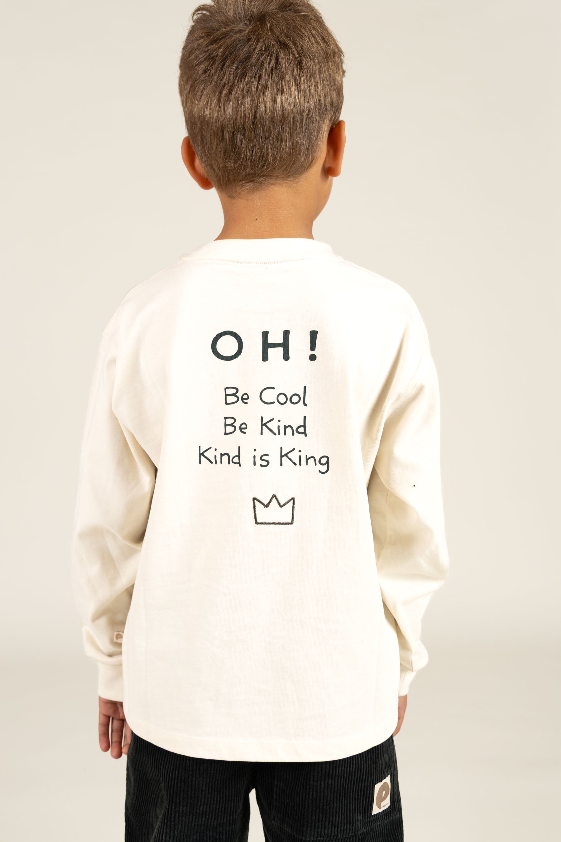 Oversize langærmet T-shirt - Tween - Off White | 100853 August