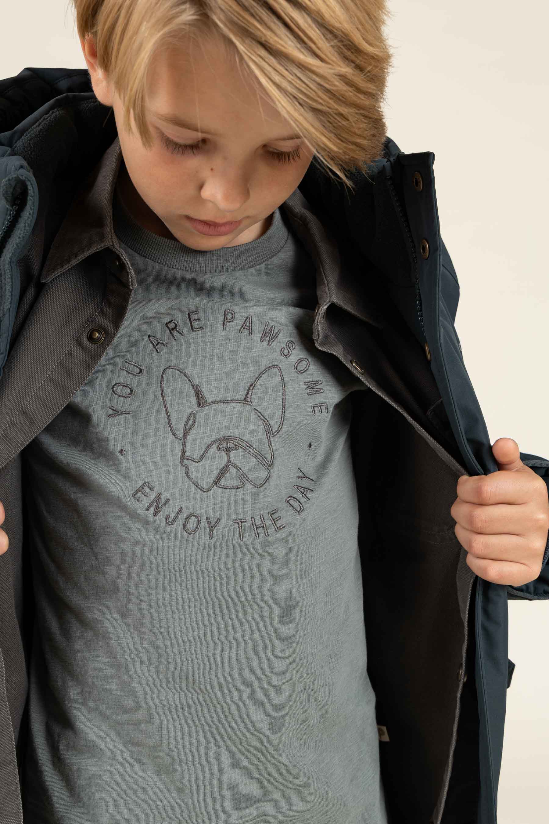 Langærmet T-shirt i Slub Jersey - Tween - Dusty Dark Green | 100835 Kevin