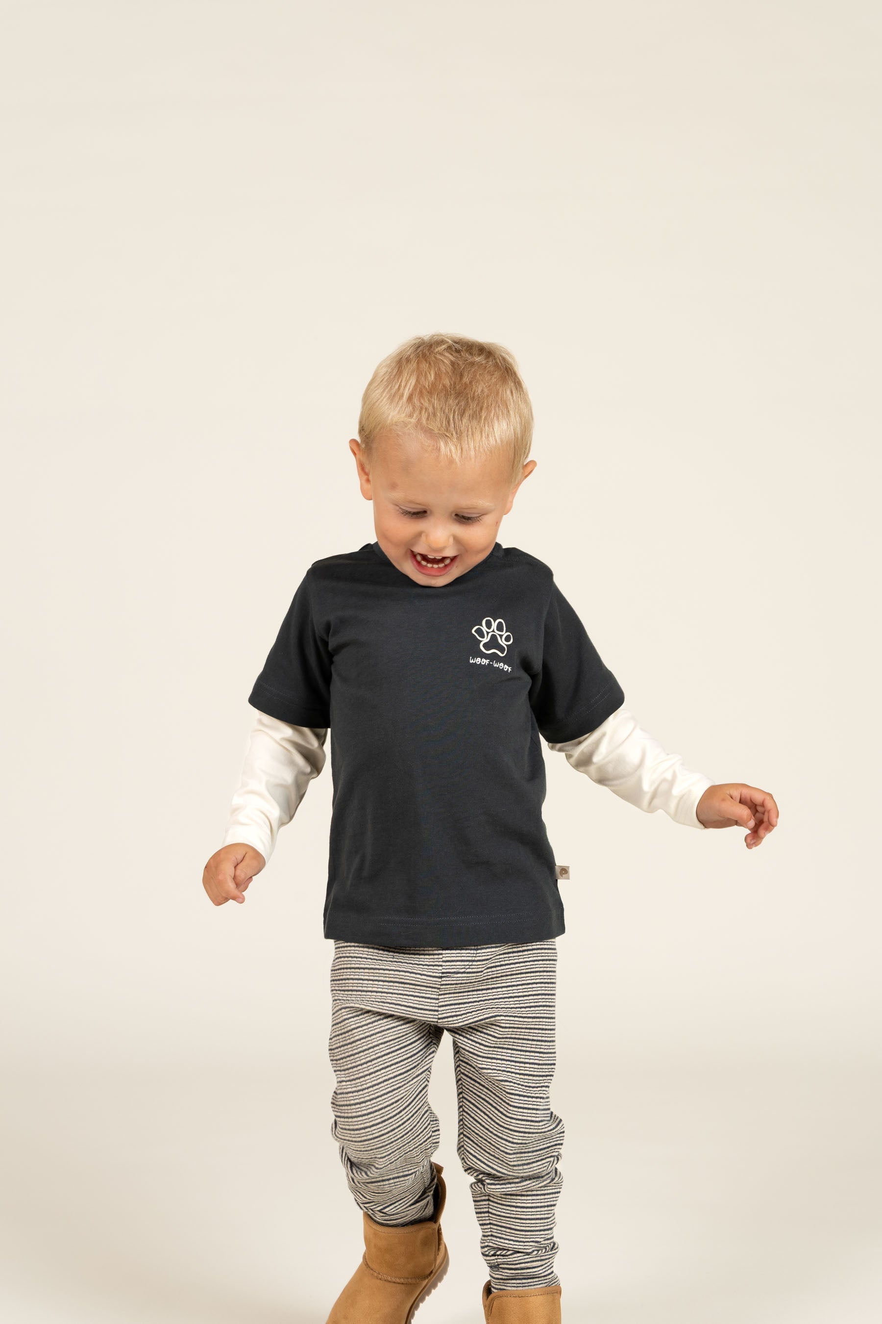 Rib-Bukser i Bomuld - Kids - Forest Green Stripe | 100570 Manson