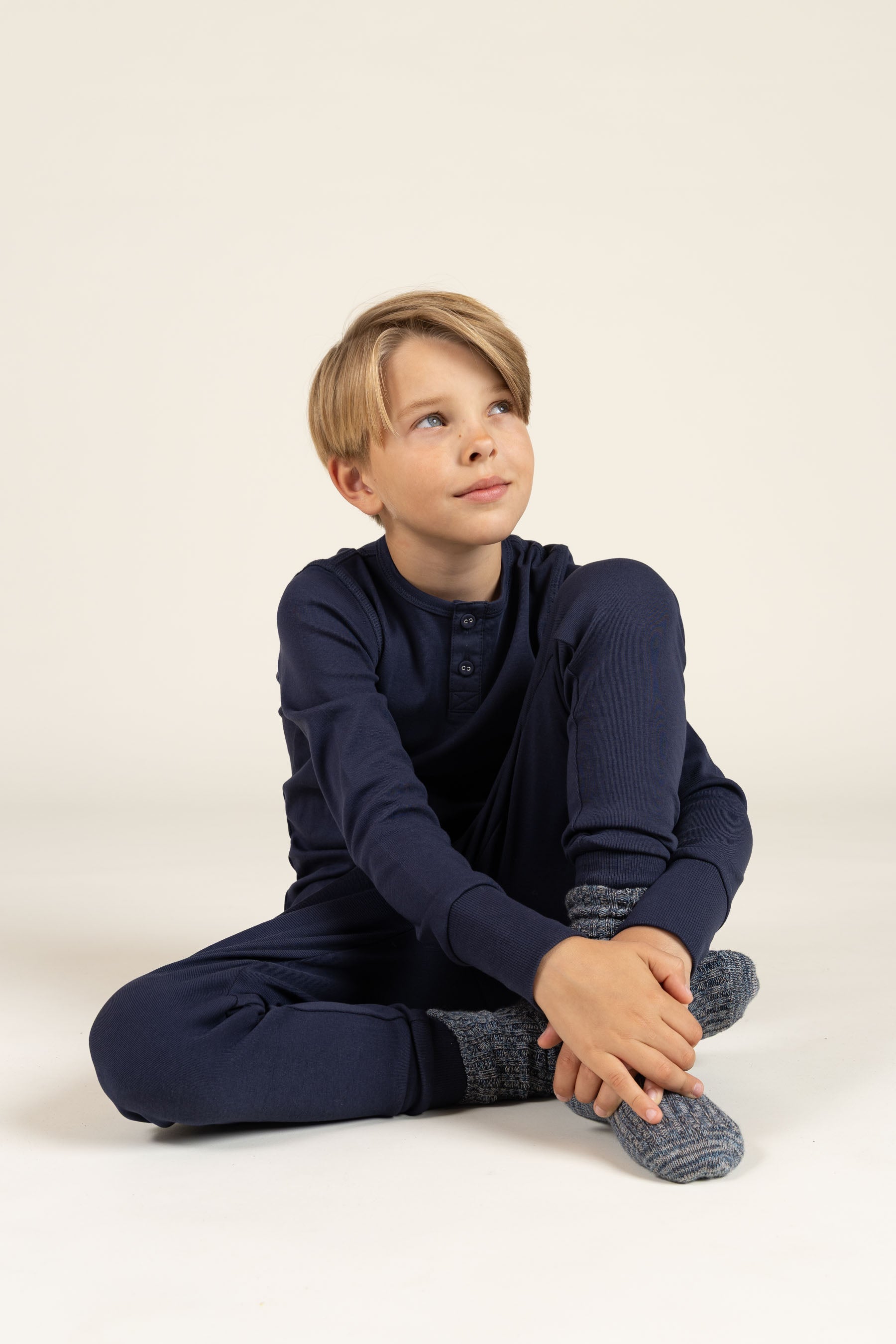 Pyjamas i jersey - Tween - Navy | 100557 Bangkok