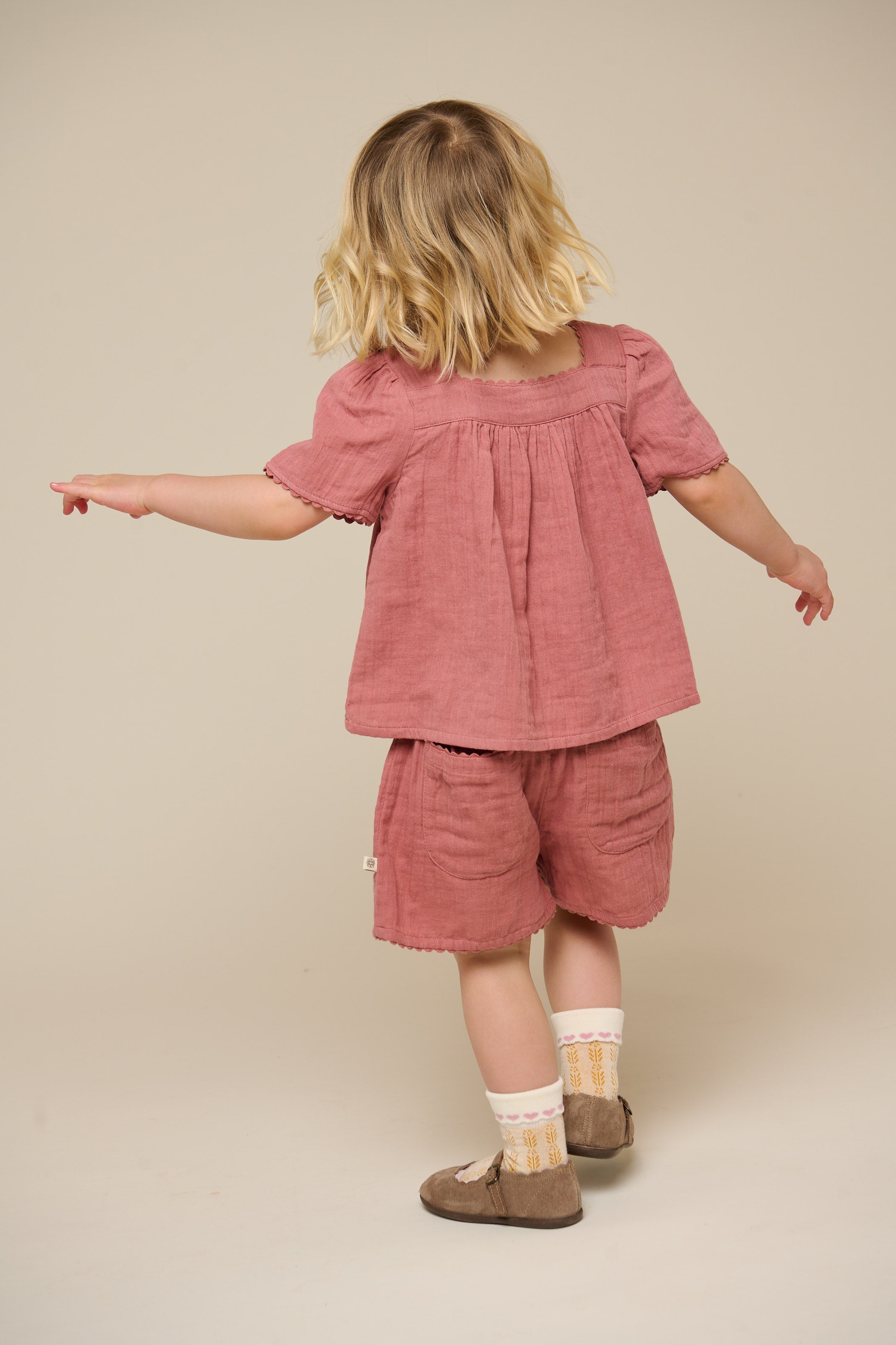 Shorts i musselin - Kids - Old Rose | 100926 Jasmine