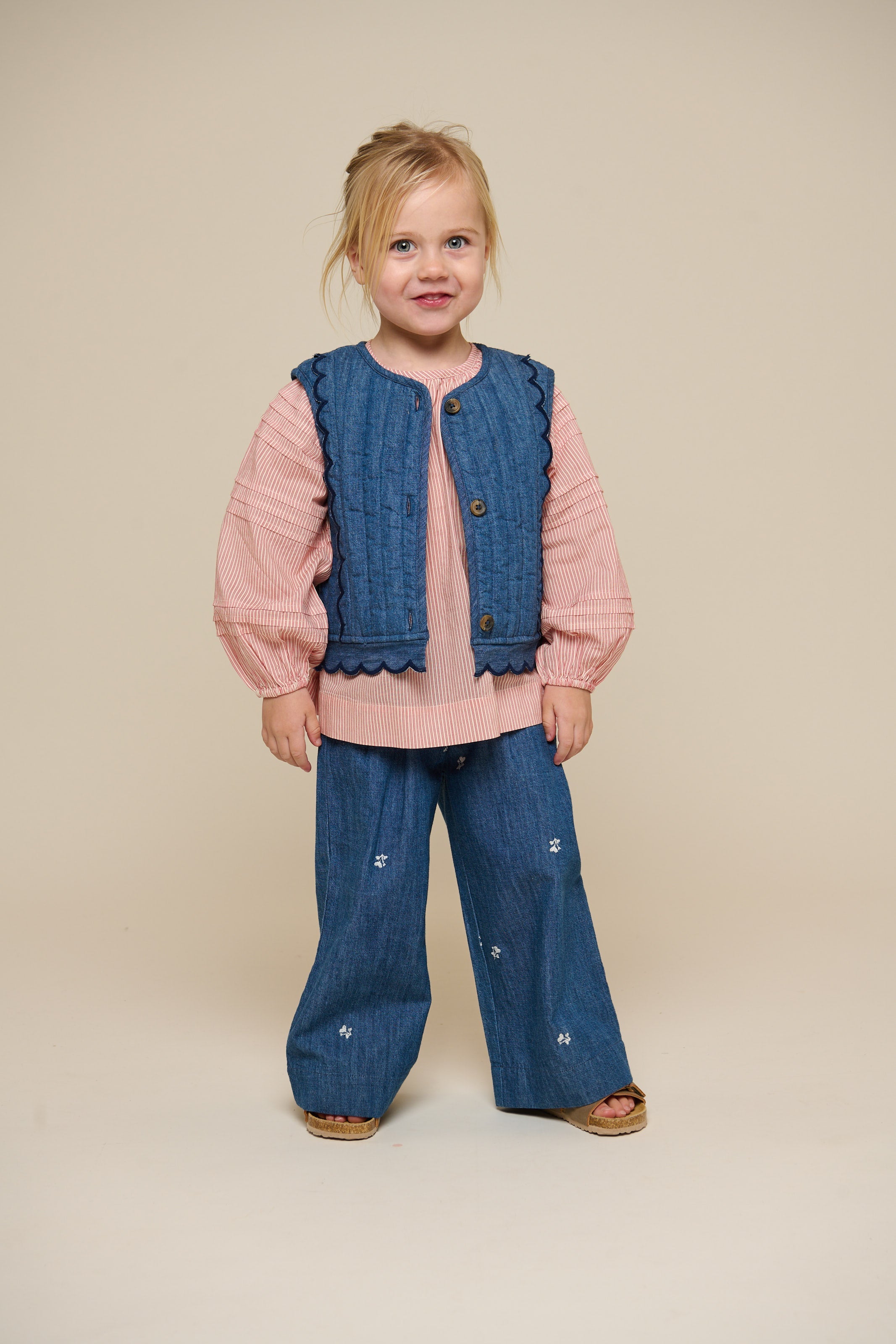 Quiltet denimvest - Kids - Blue Denim | 101052 Isabella