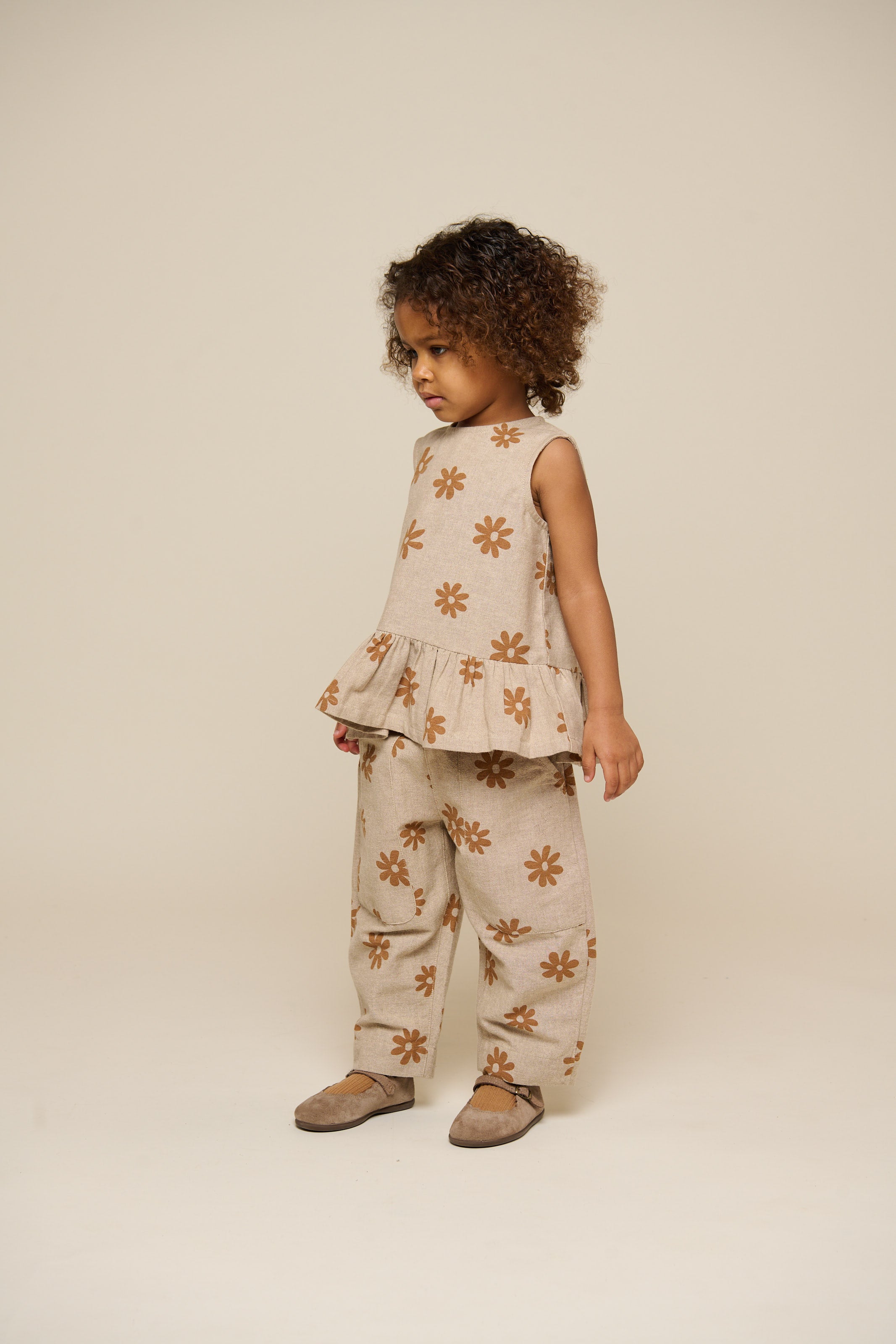 Printede bomuldsbukser - Kids - Sand | 101207 Molly