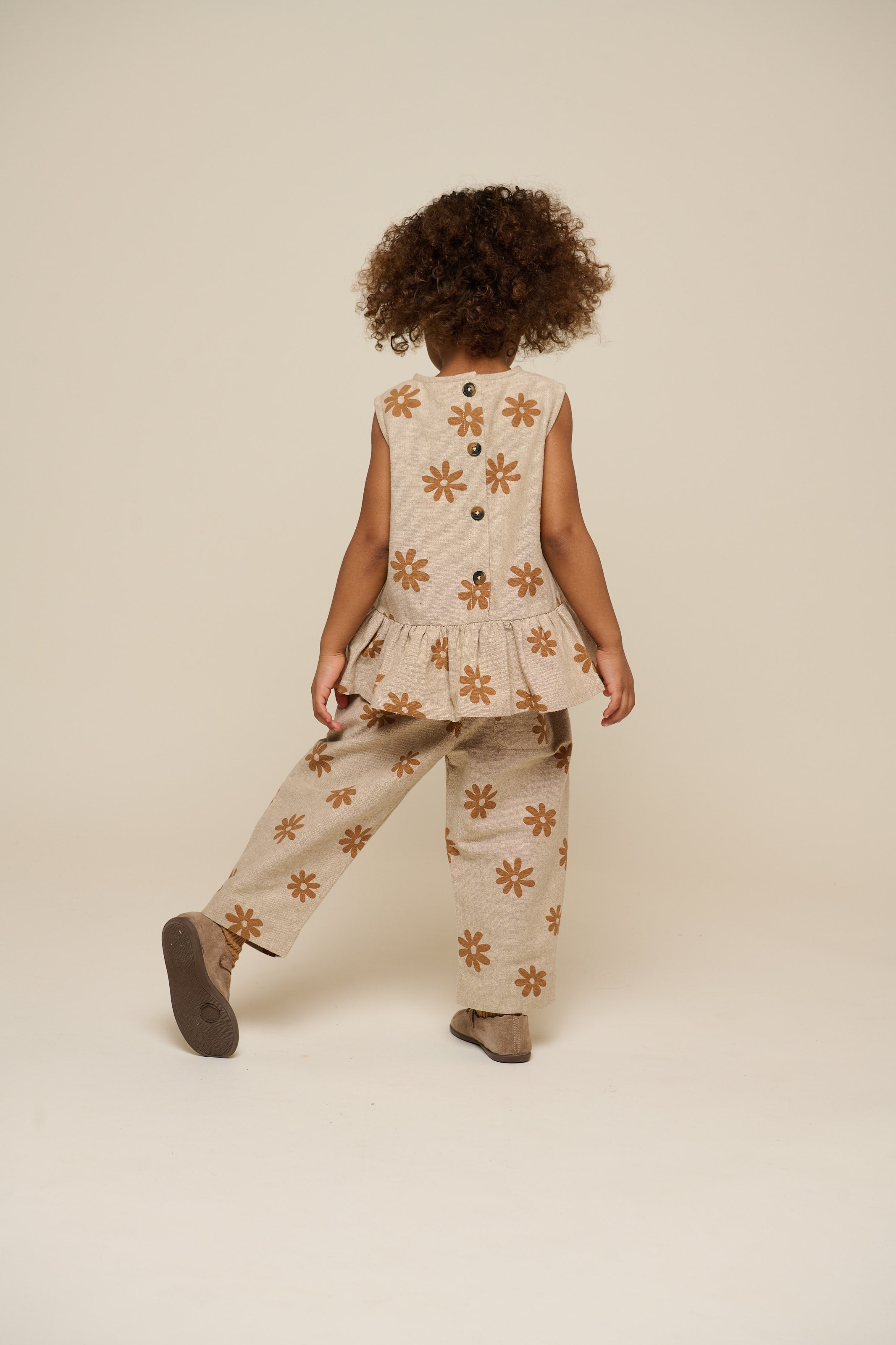 Printede bomuldsbukser - Kids - Sand | 101207 Molly