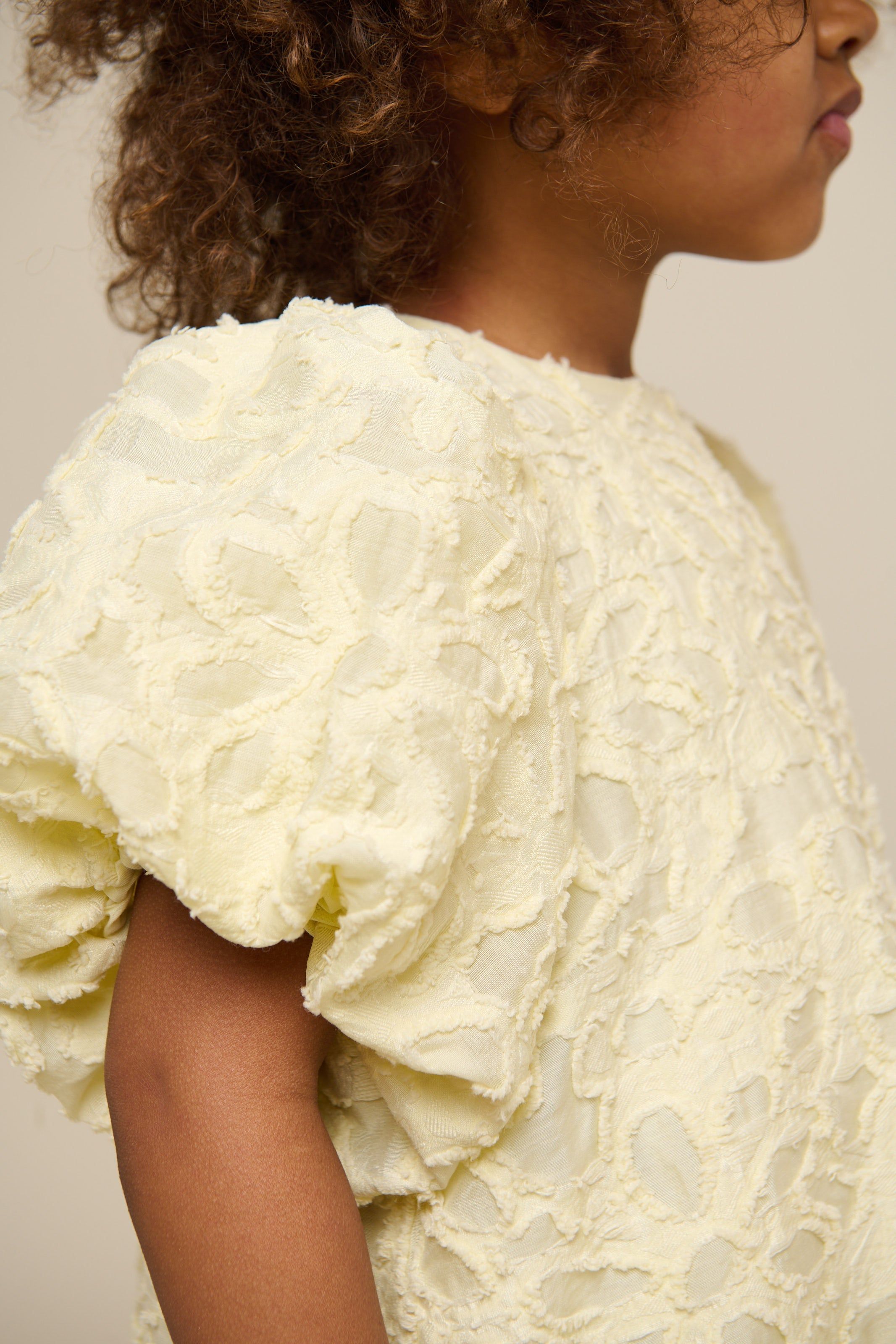 Jacquardkjole i bomuldsblanding - Kids - Sunlight | 100992 Giselle