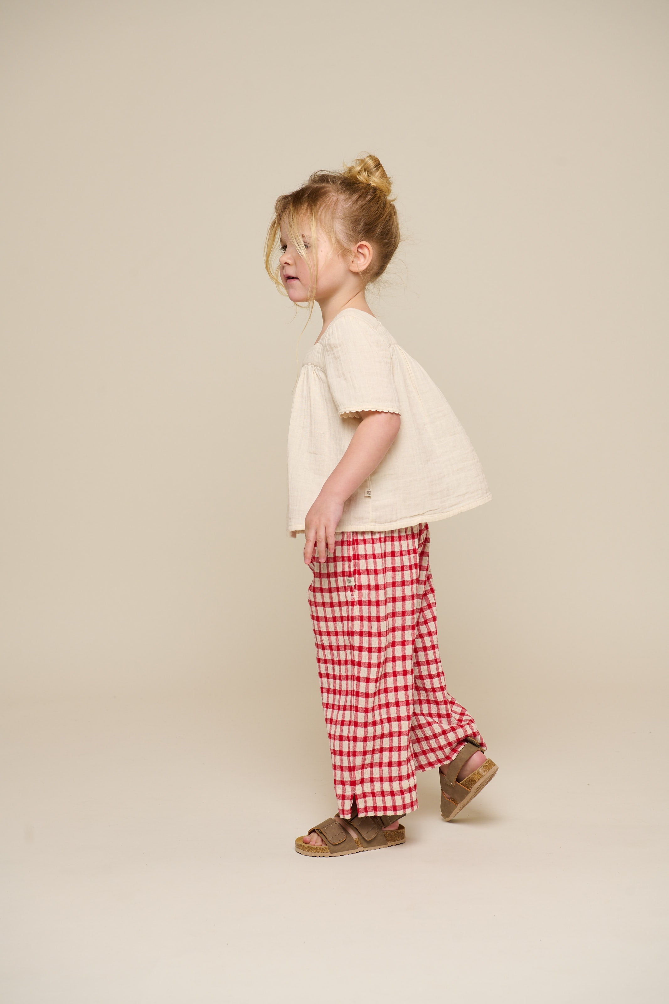 Ternede bomuldsbukser - Kids - Cherry Red | 100906 Bonnie