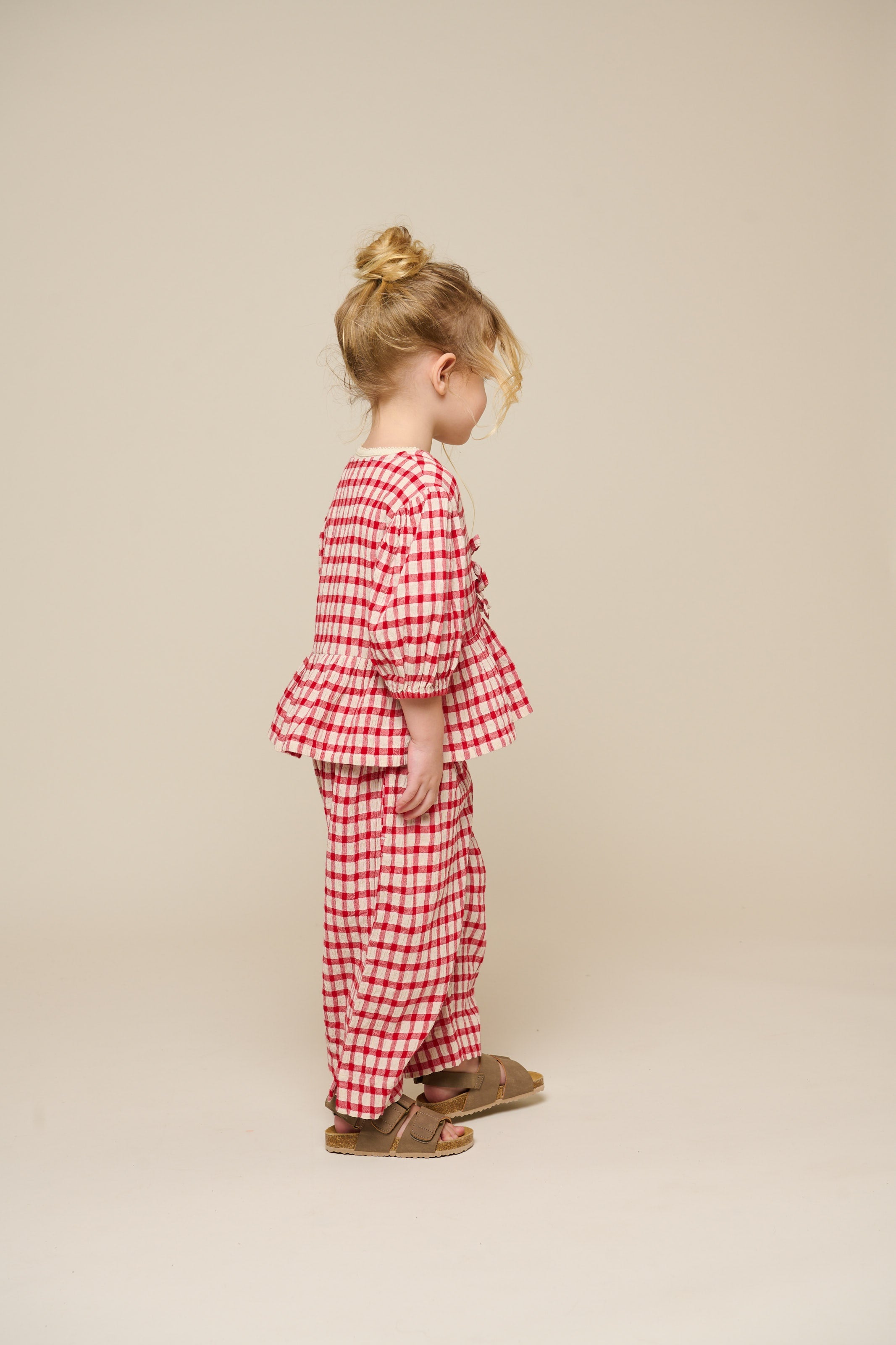 Ternet bomuldsbluse - Kids - Cherry Red | 100908 Bonnie