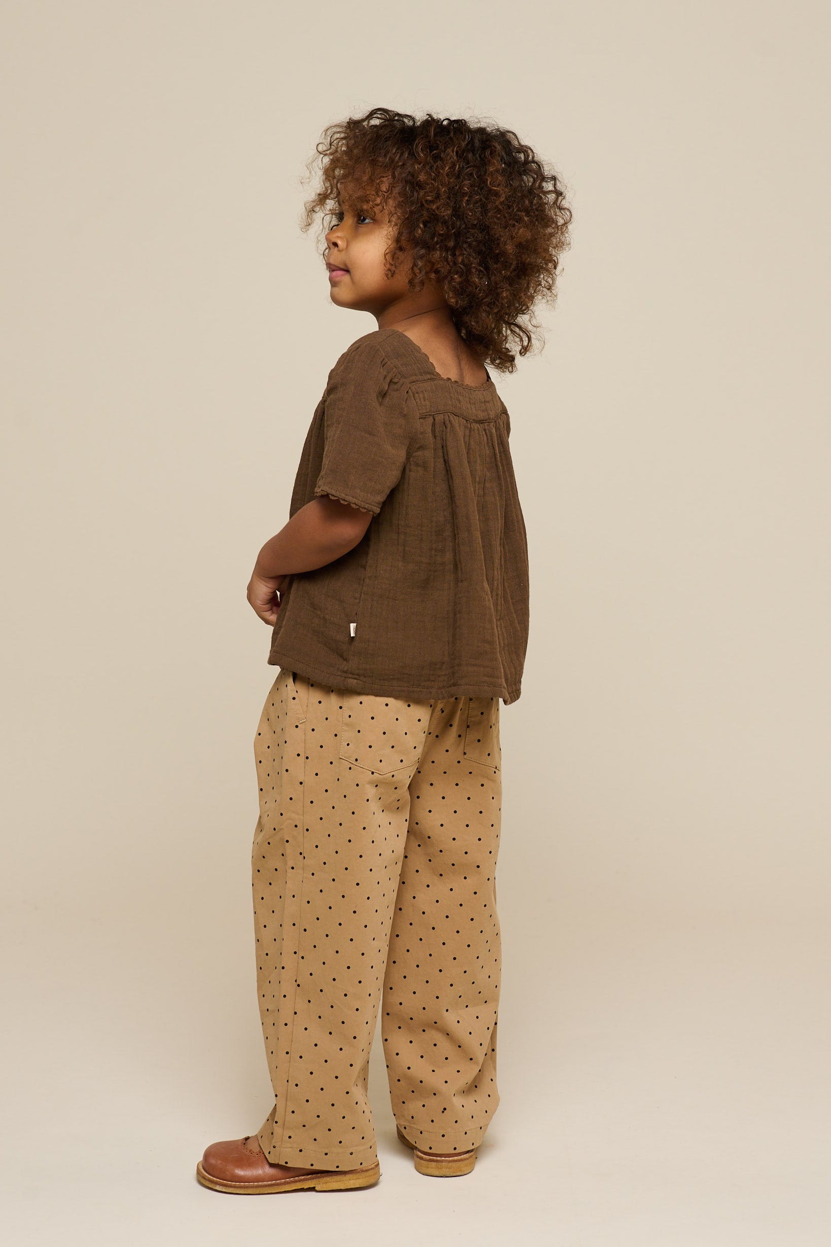 Twill-Bukser med prikker - Kids - Beige | 100614 Iris
