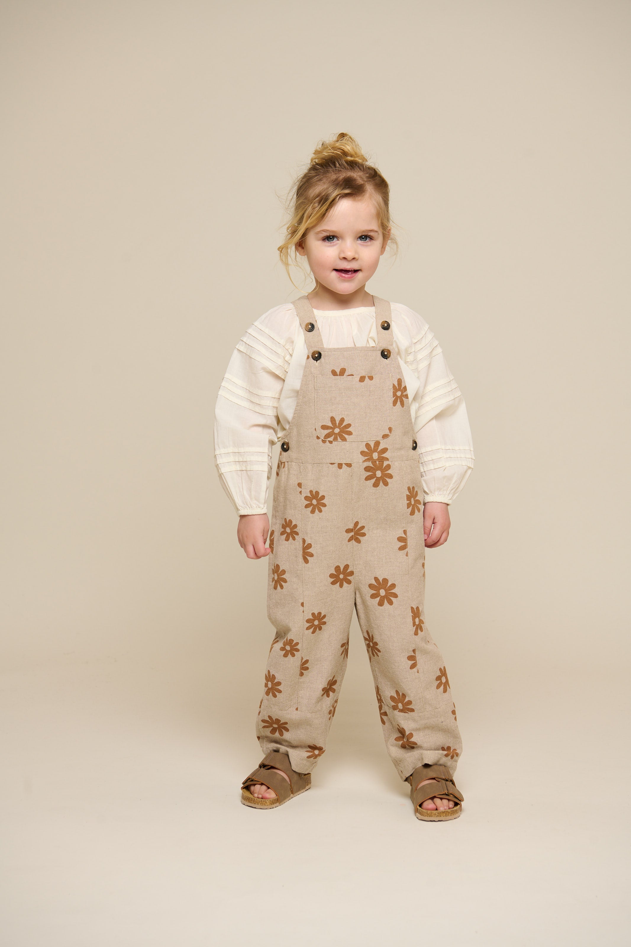 Printet bomuldsoverall - Kids - Sand | 101210 Molly