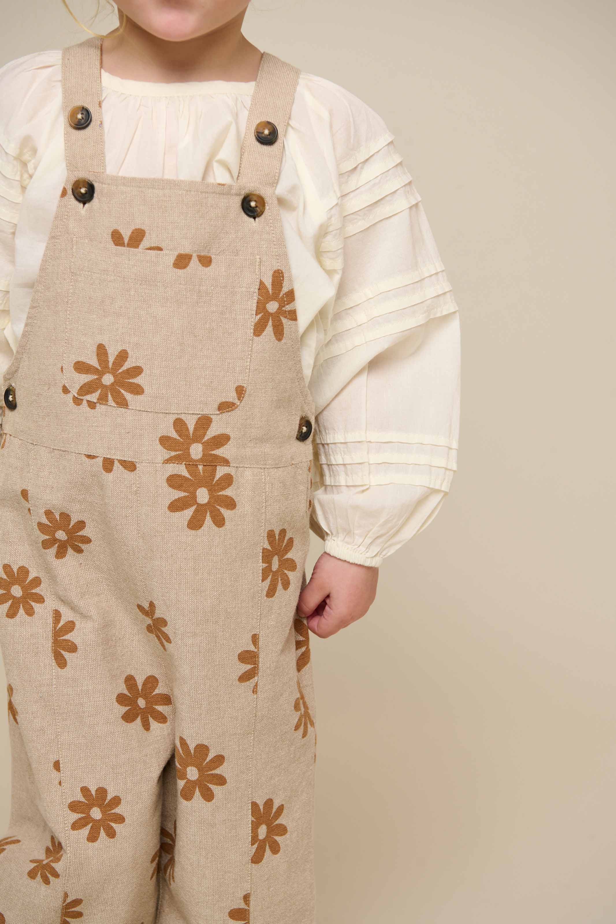 Printet bomuldsoverall - Kids - Sand | 101210 Molly