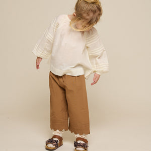 Poplinbukser med muslingekant - Kids - Coconut | 101048 Joy