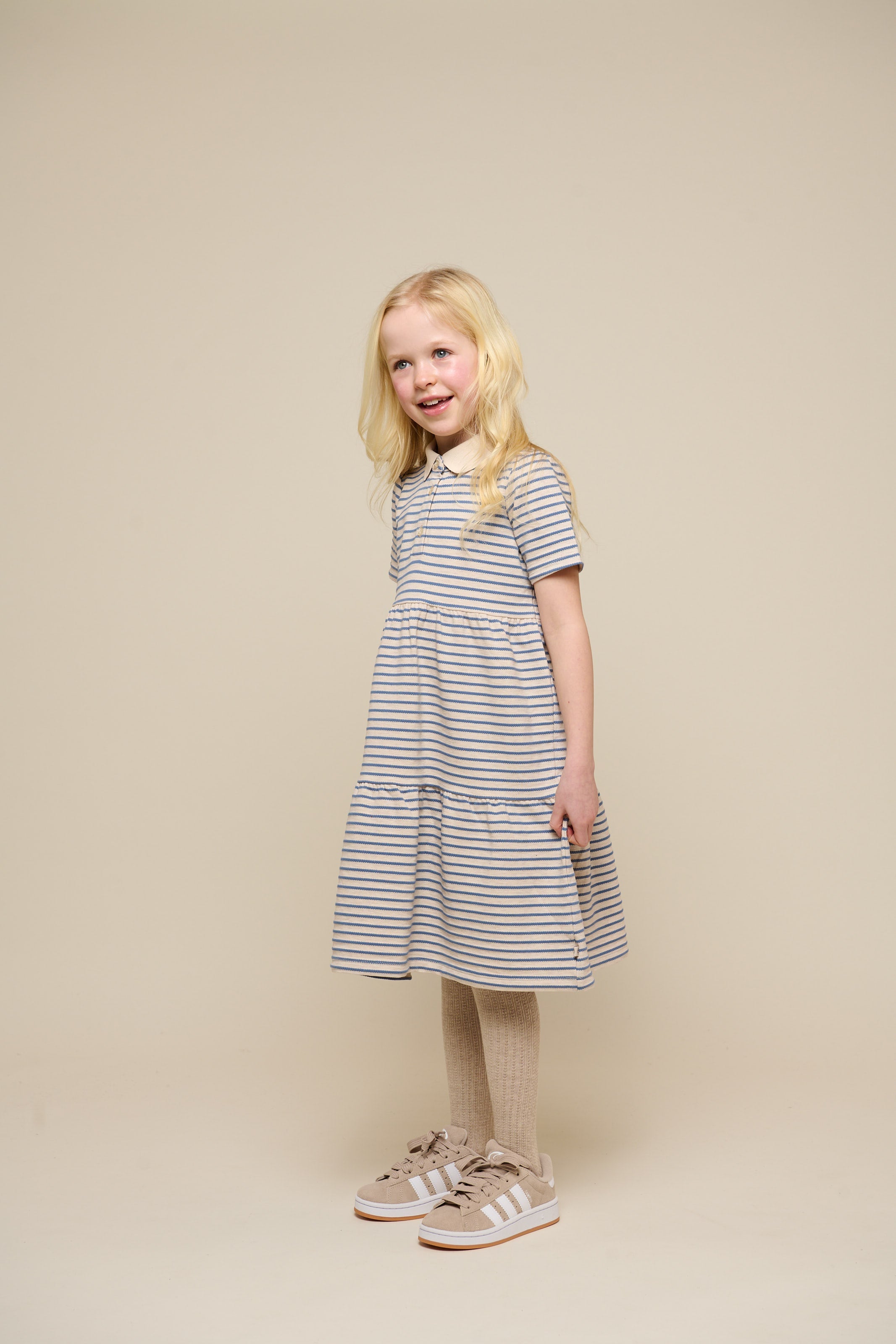 Stribet jersey kjole - Tween - Blue | 101013 Emmie