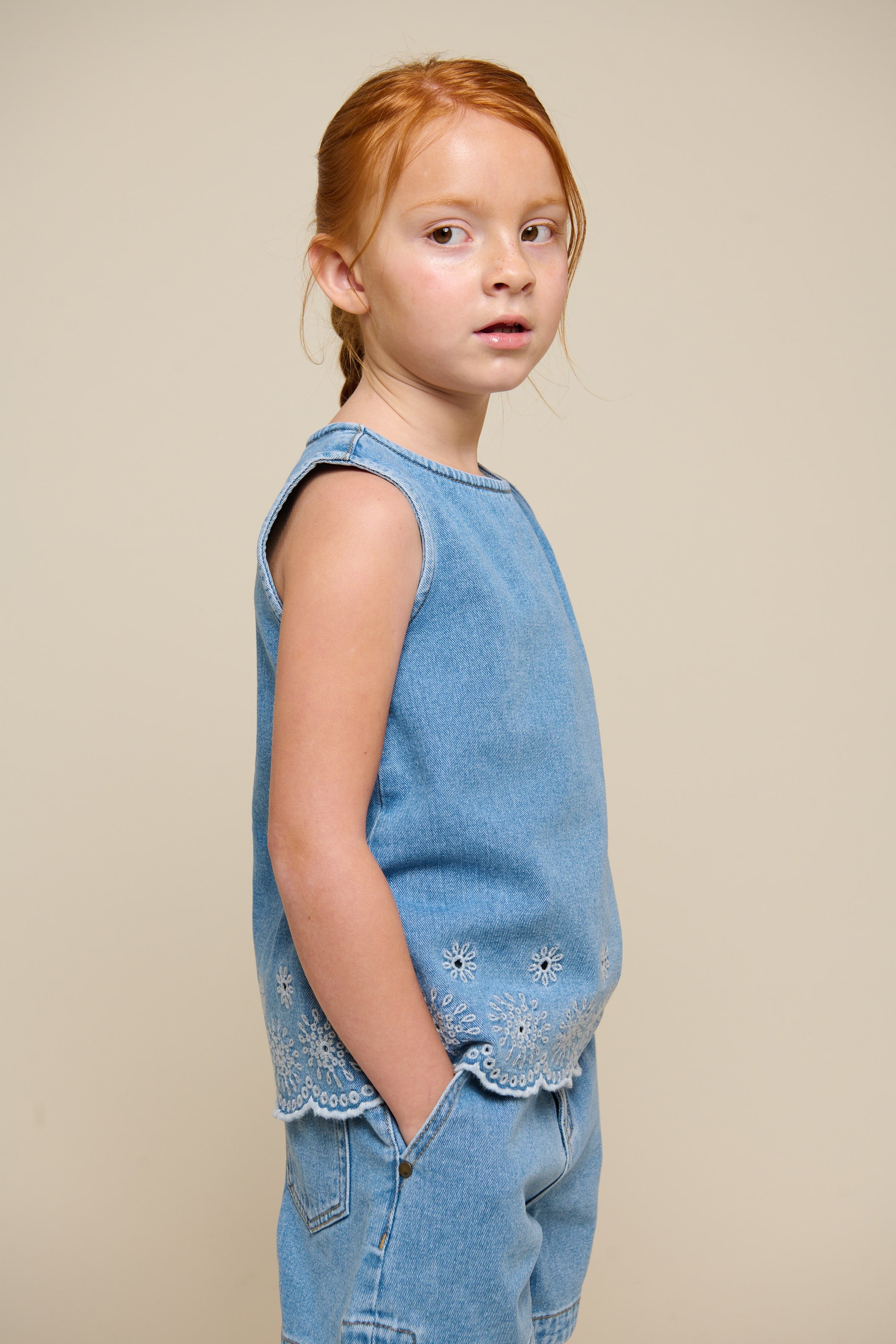 Denimshorts - Kids - Light Blue Denim | 101016 Vera