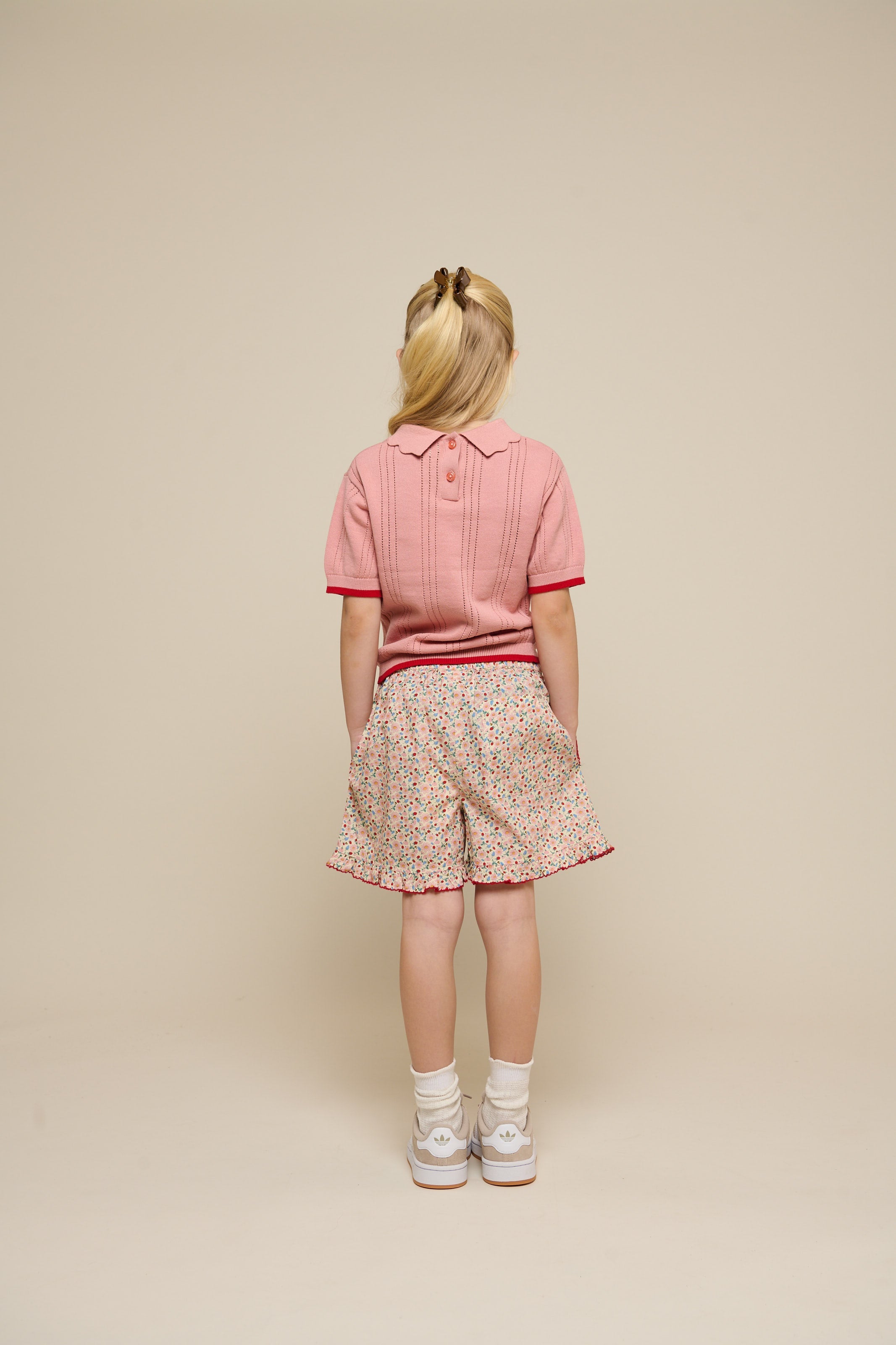 Rosafarvet strikket polo - Tween - Rose | 101242 Helena