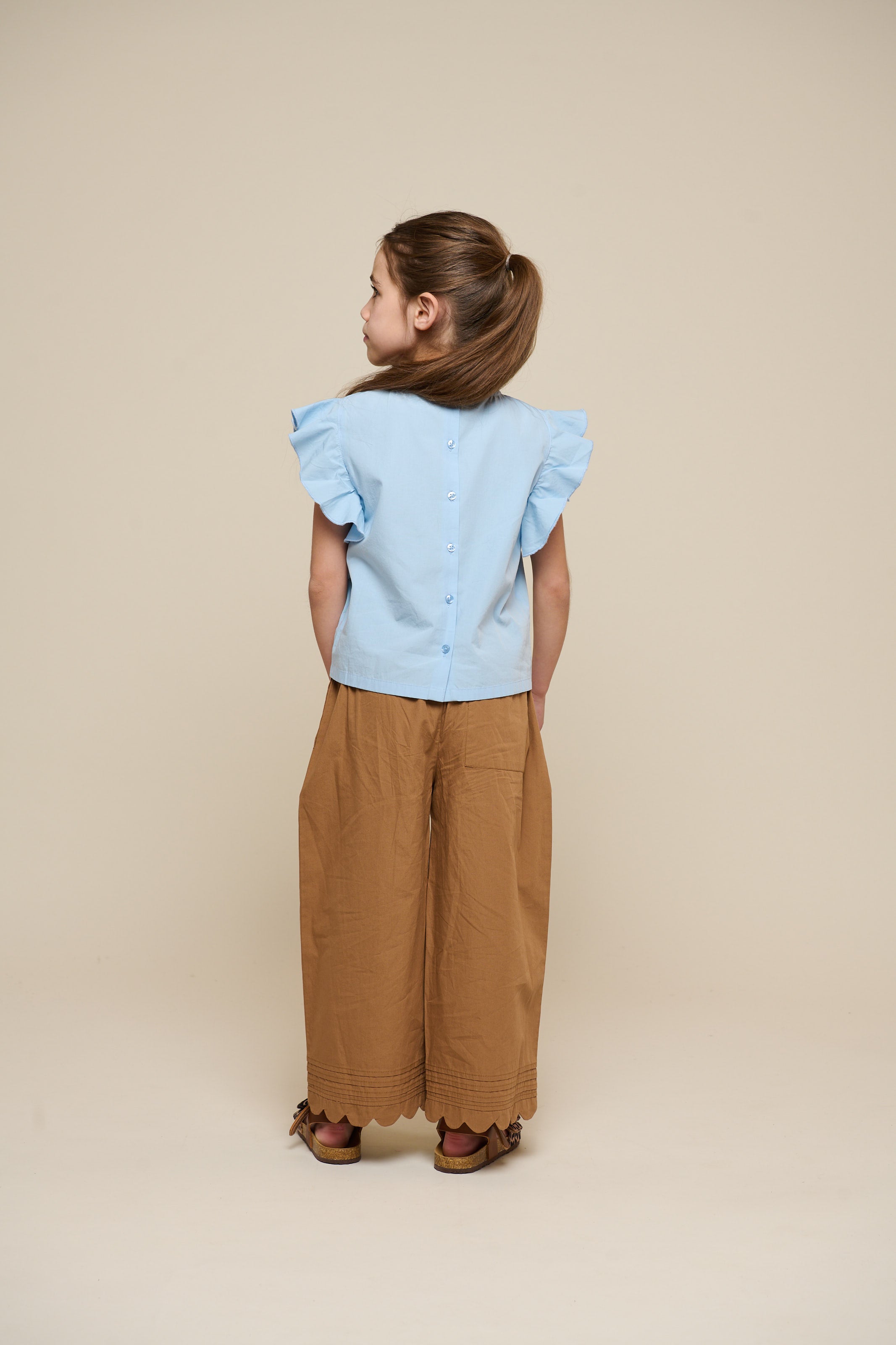 Poplinbluse med broderi - Tween - Powder Blue | 101073 Barbara