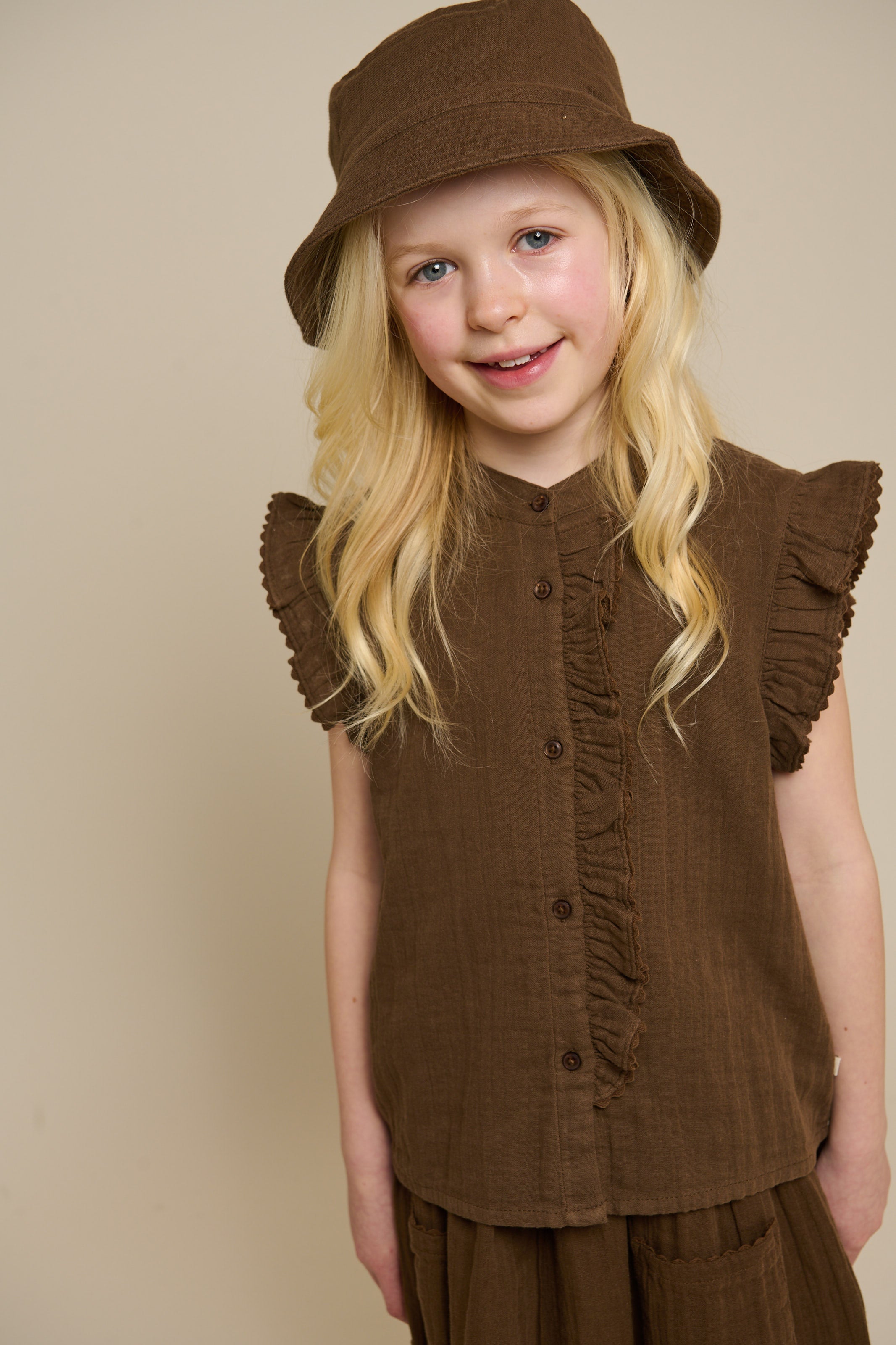 Nederdel i musselin - Tween - Dark Brown | 100935 Jasmine