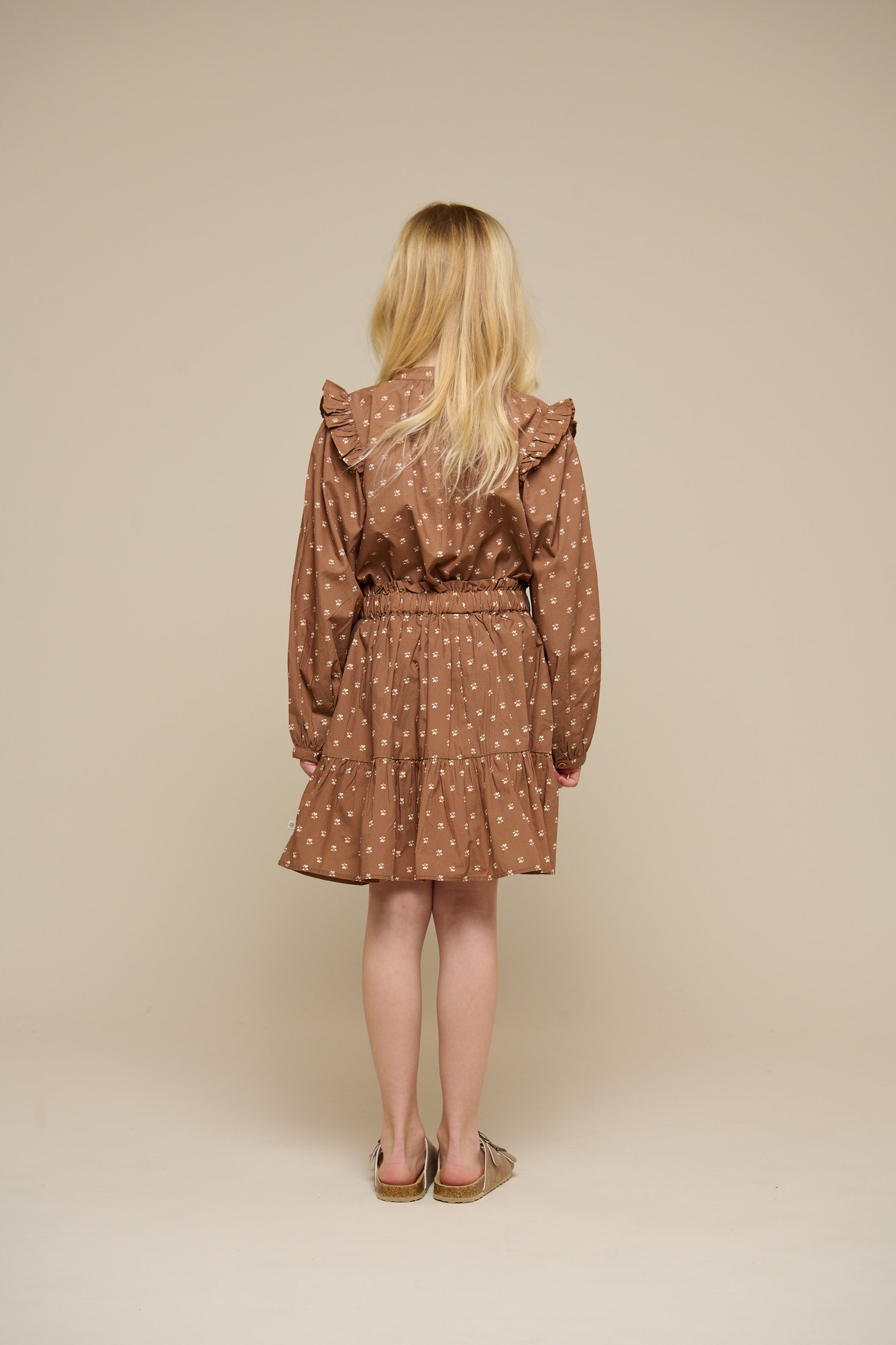 Nederdel i printet poplin - Tween - Coconut | 101086 Camilla