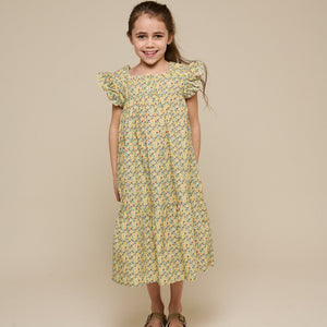 Blomstret poplinkjole - Tween - Green | 100963 Poppy