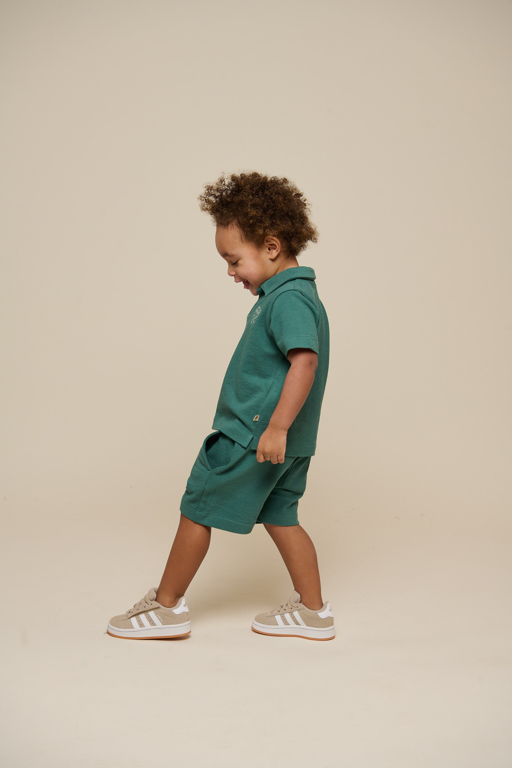 Jerseyshorts med struktur - Kids - Tropical Green | 101219 Sonny