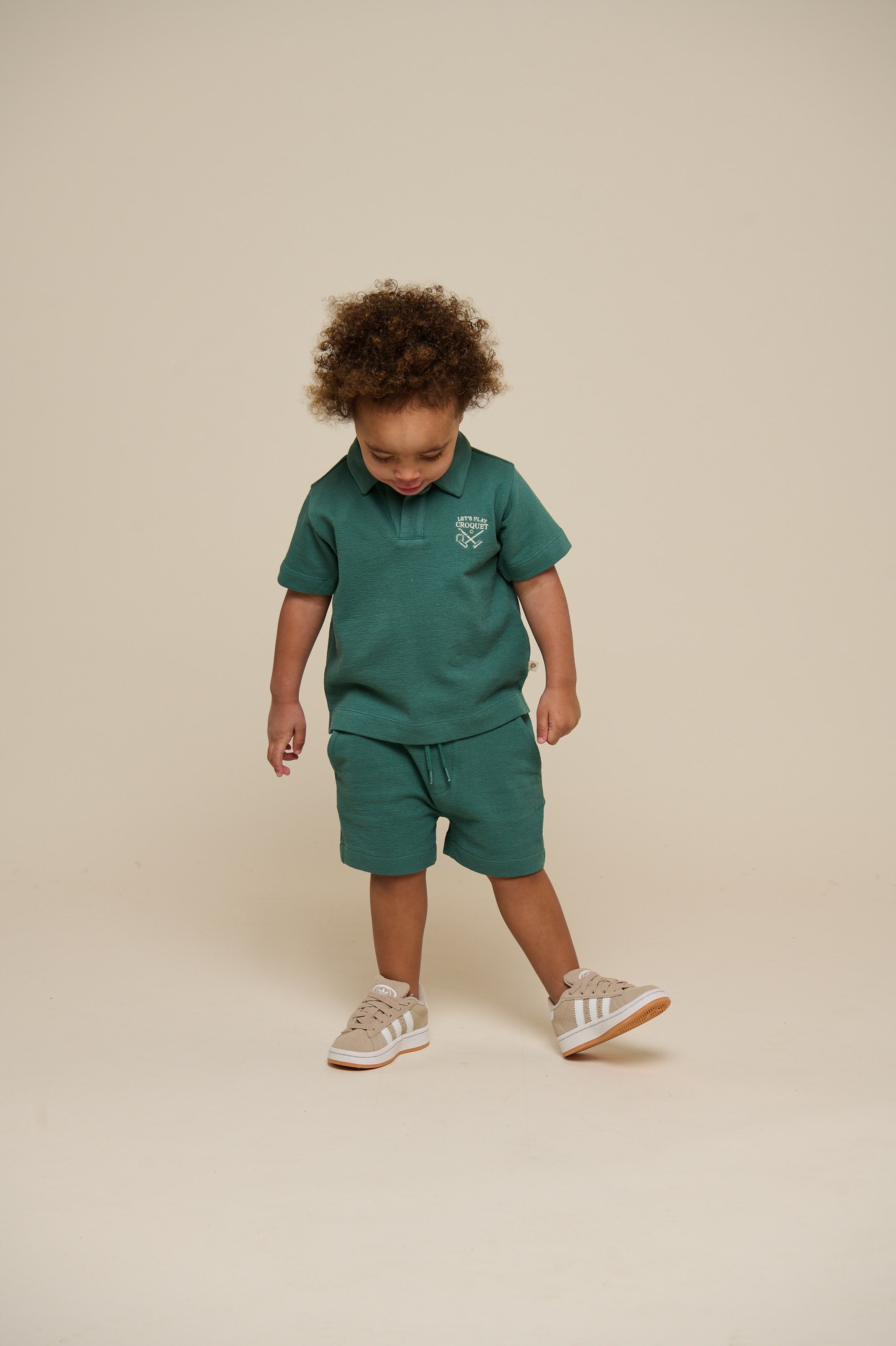 Polo T-shirt i jersey med struktur - Kids - Tropical Green | 101215 Sonny