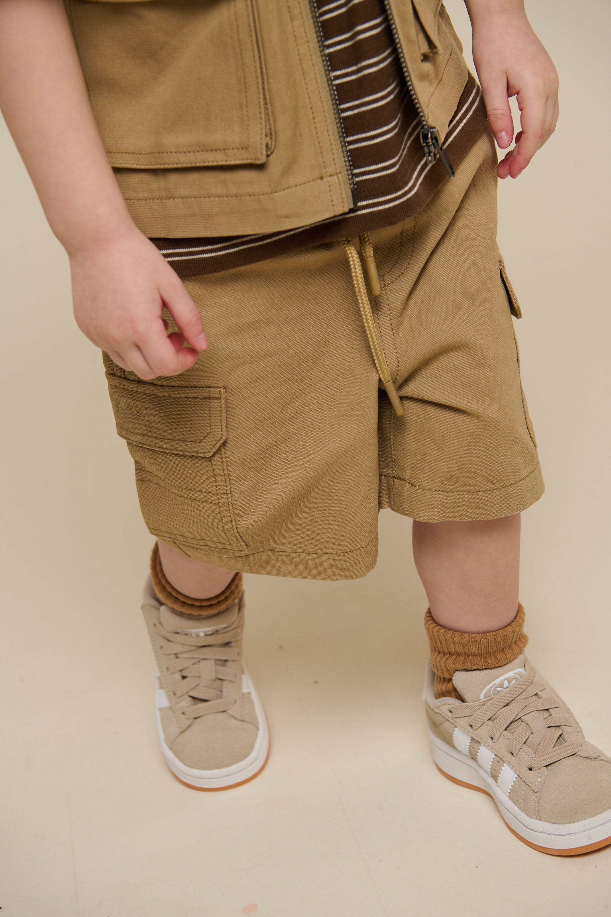 Canvas cargo-shorts - Kids - Khaki | 101120 Isack